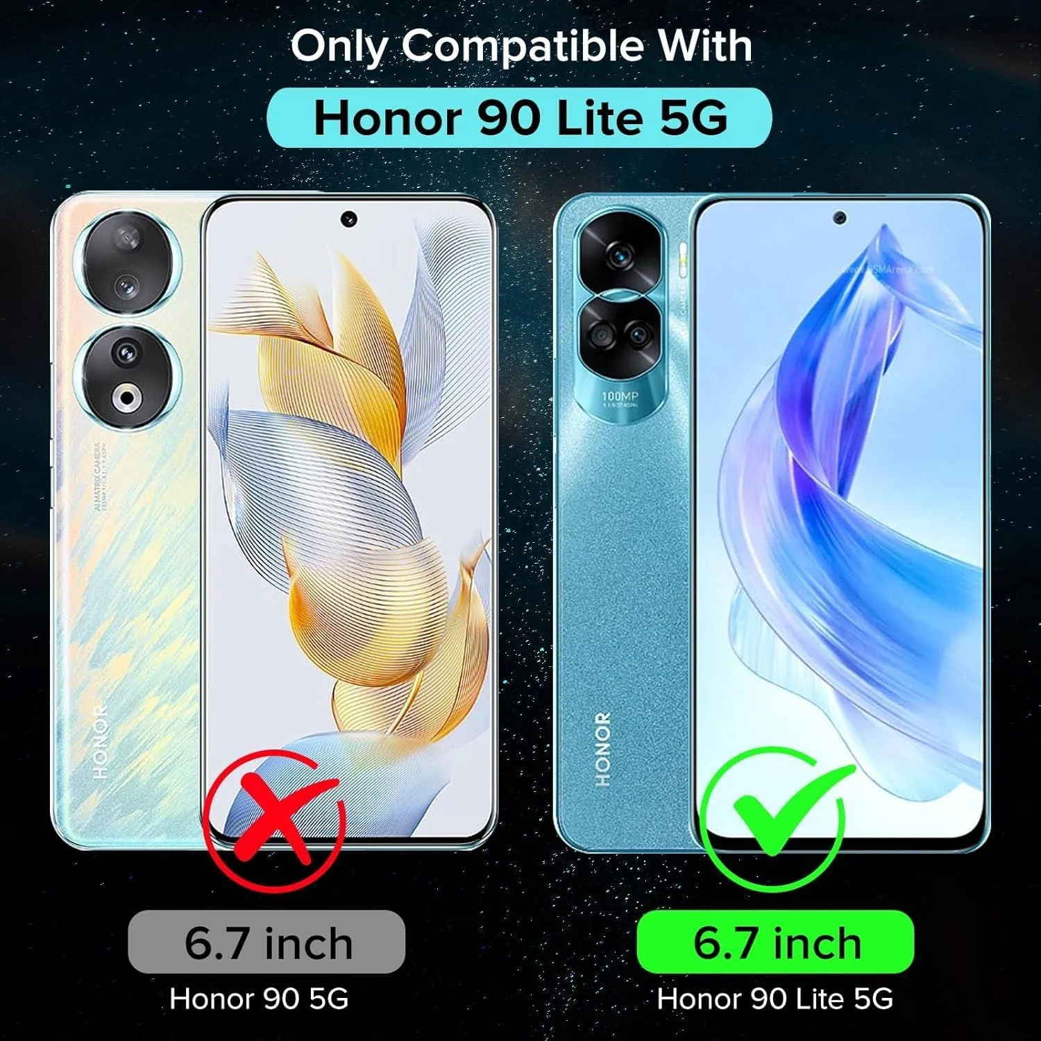 DL3 Mobilak Clear TPU Protective Case for Honor 90 Lite 5G with Camera Protection and Shockproof Design - Clear