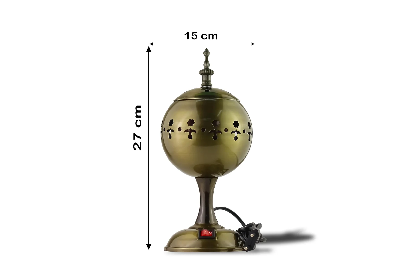 Mobigon Arabian Electric Incense Burners metal Vintage Arabic Burner, Middle Eastern Incense Holder- Electric Incense Burner Bakhoor Suitable For Arabian Oud, Home, Hotel Decor - G. Bronze