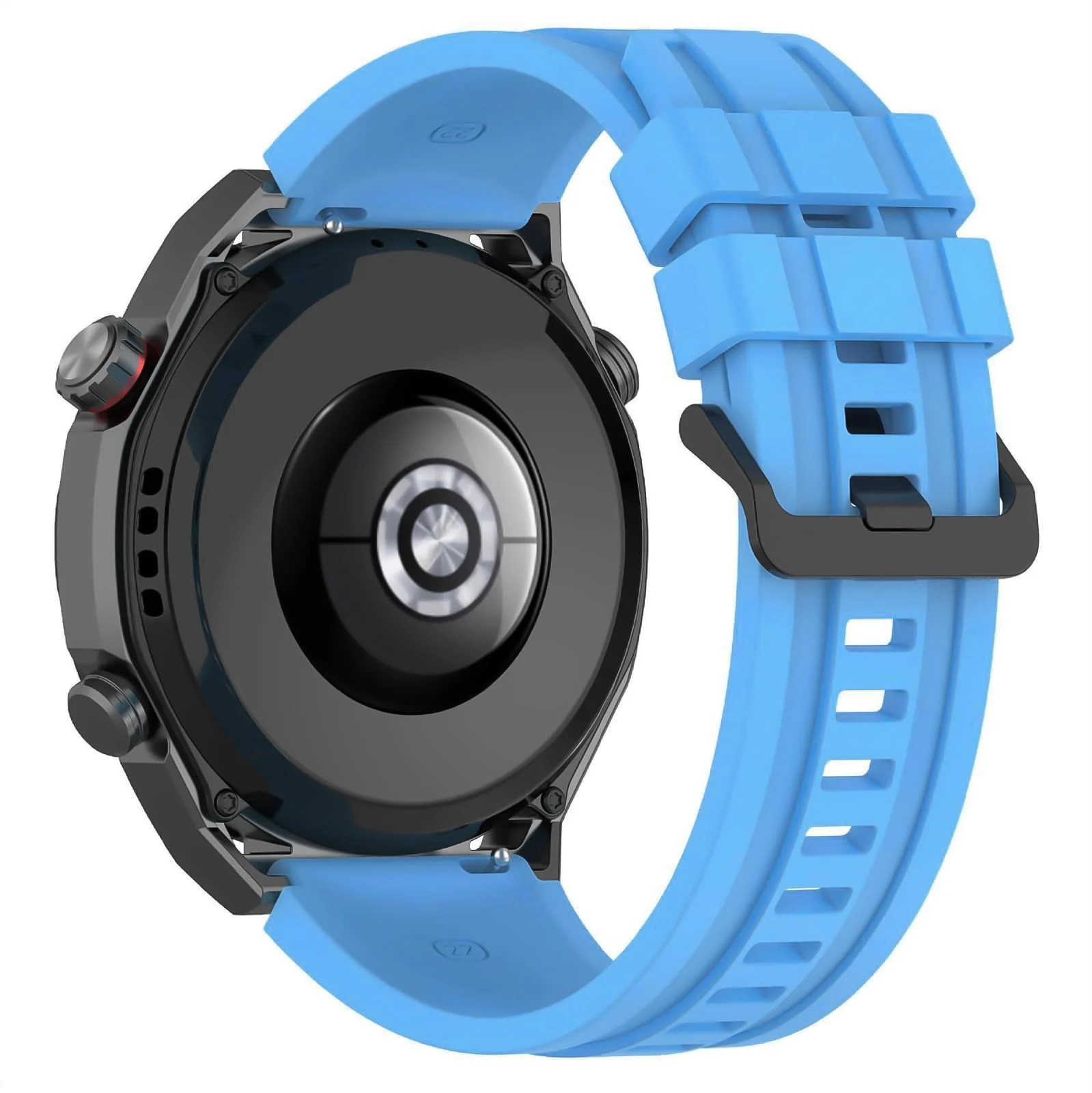22MM Band Compatible with Huawei Watch GT7 GT6 GT5 GT4 46MM/Watch 4 3 Pro/GT7 GT6 GT5 GT4 Pro/Watch 4 3/GT3 46mm/GT2 46mm/GT 2e/GT Runner, 22MM Silicone Replacement Wristband Strap - Sky Blue