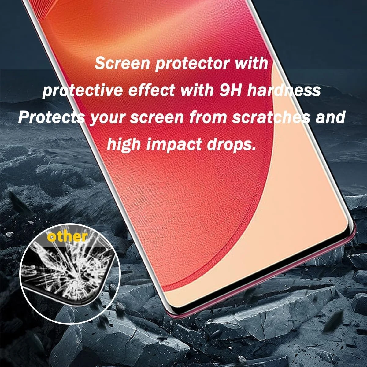 Mobigon Screen Protector for Motorola Moto Edge 50 Fusion, UV Glass Fingerprint Reader Support 3D Curved Anti-Spy Tempered Glass Screen Protector - Privacy