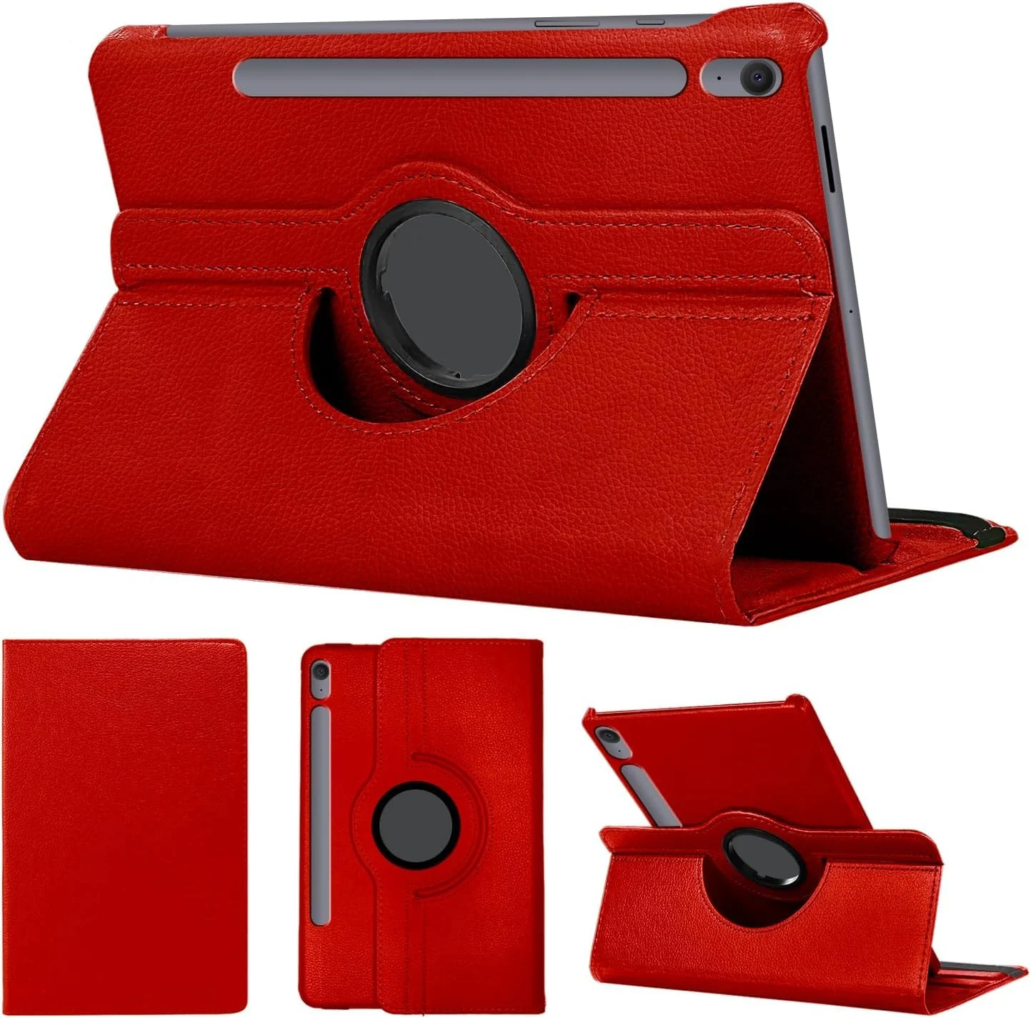DL3 Mobilak Protective Cover for Samsung Galaxy Tab S10 Lite / S10 FE 2025 / S9 FE / S9, 360° Rotatable Smart Stand, Leather Folio Flip Cover with Multi-Angle Viewing, Auto Wake Sleep