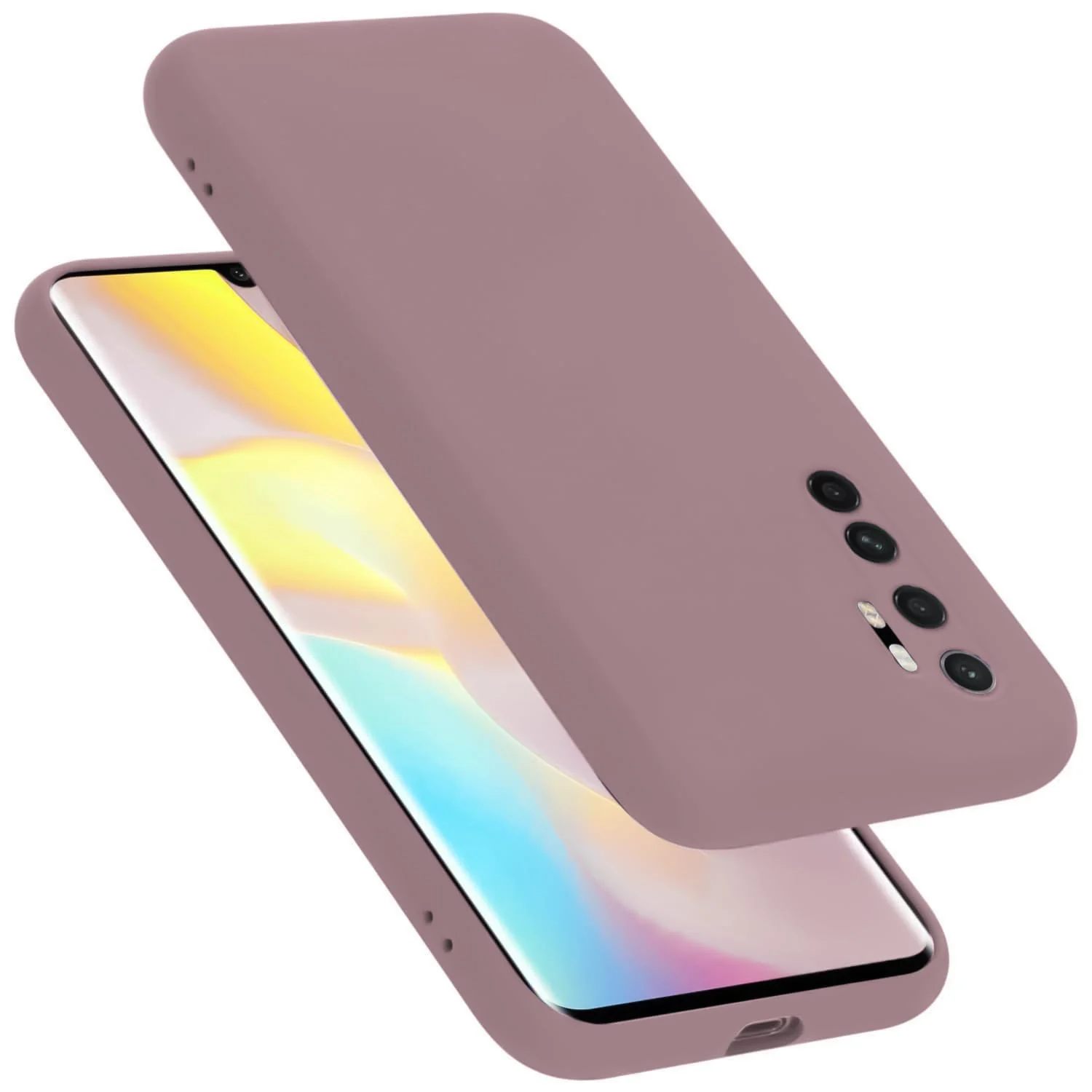 DL3 Mobilak Xiaomi Mi Note 10 Lite Case, Soft Flexible Silicone Gel Rubber Bumper Cover, Full Body Shockproof Protective Phone Case - Cashmere