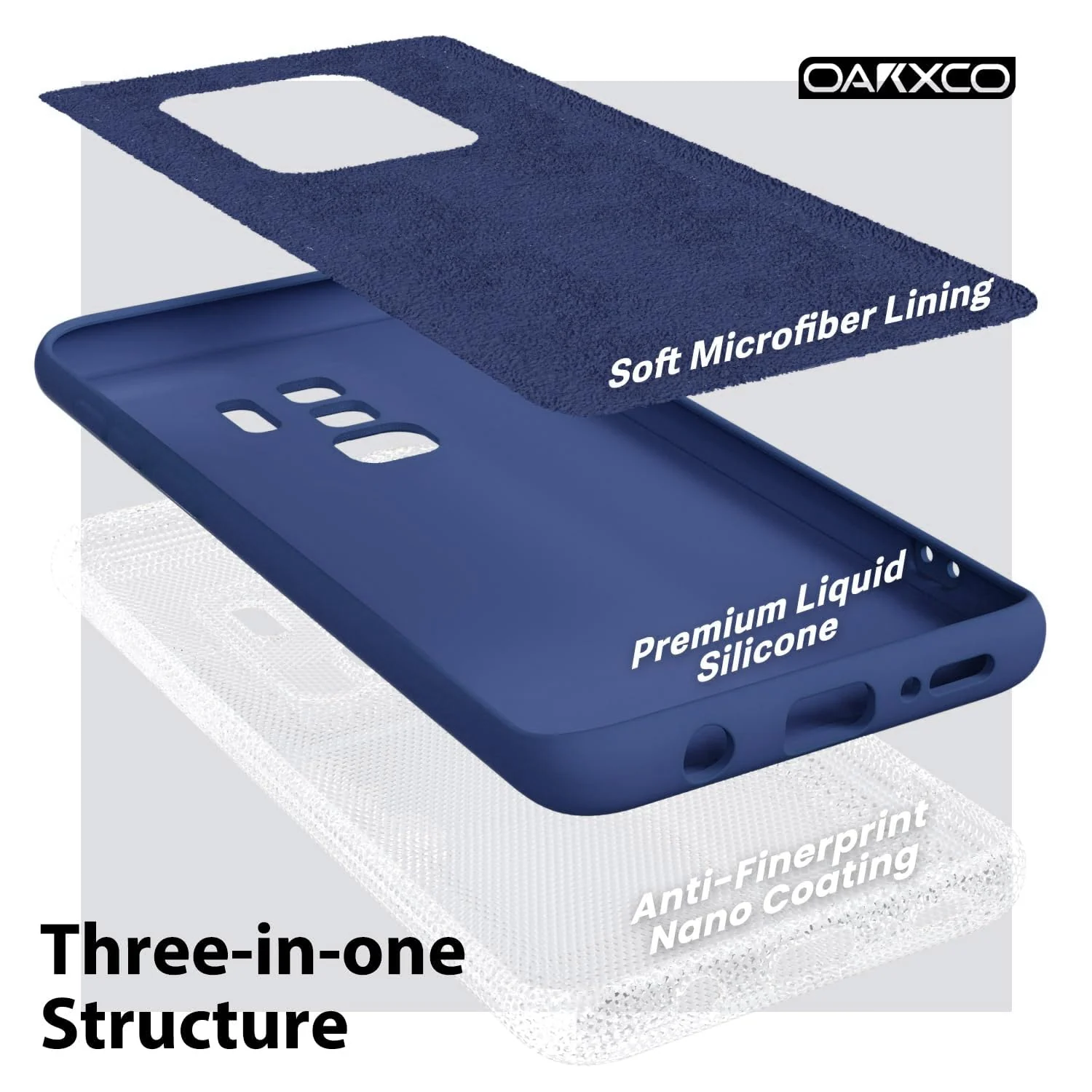DL3 Mobilak Liquid Silicone Protective Case with Soft Microfiber Lining with Full Camera Protection for Samsung Galaxy S9 Plus - Blue 1