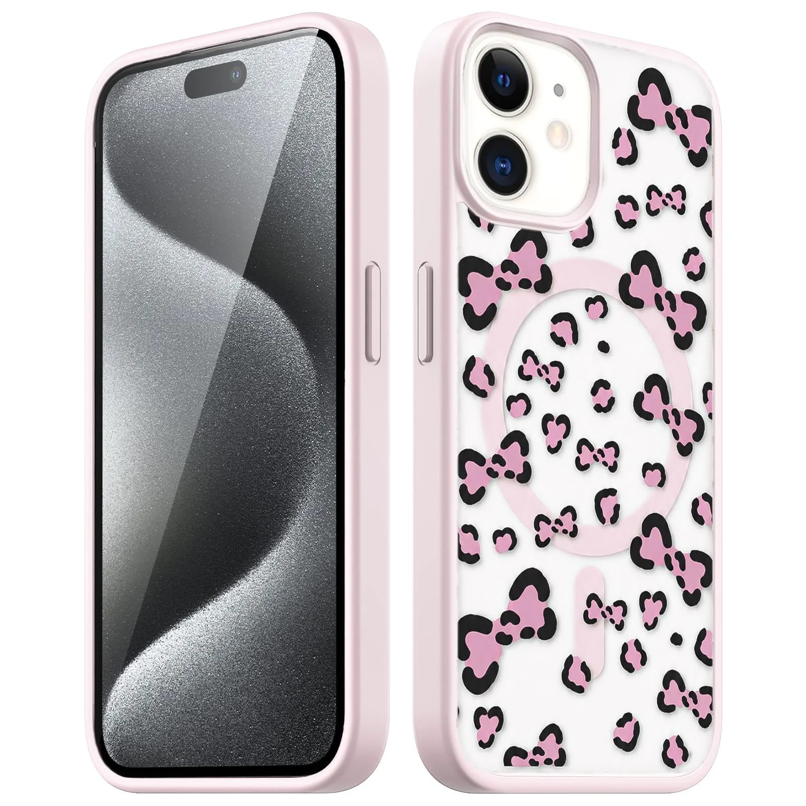 Dl3 Mobilak Magnetic Case for iPhone 11 6.1-Inch Compatible with MagSafe, Shockproof Phone Bumper Cover, Solid Color Matte TPU Frame, Anti-Scratch Clear Back - Black