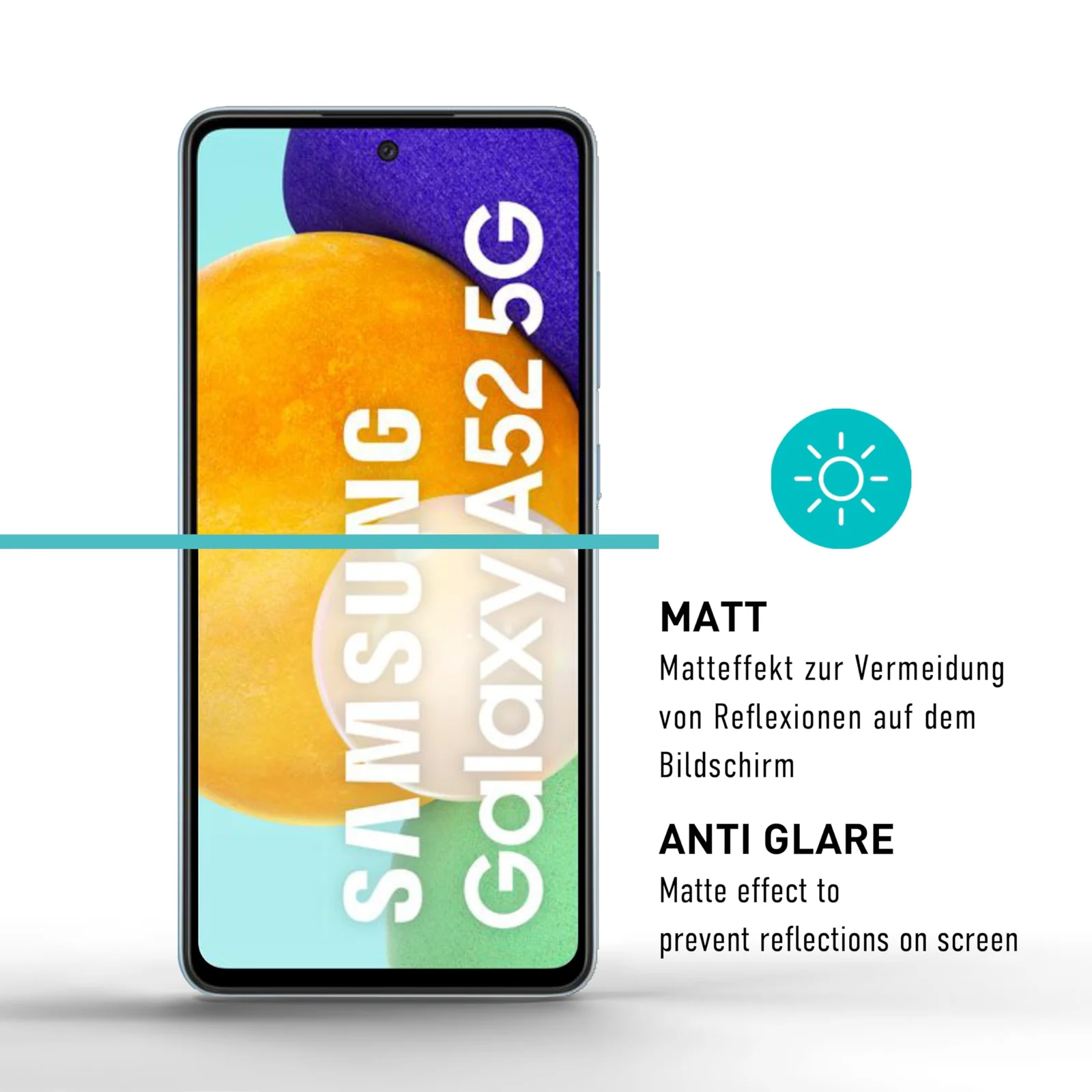 DL3 Mobilak for Samsung Galaxy A52s, A52, A53 5G, A51, S20 Fe Tempered Glass Screen Protector, 9H Hardness Anti-Scratch Tempered Glass flim, Case Friendly, Anti-Scratch - Clear