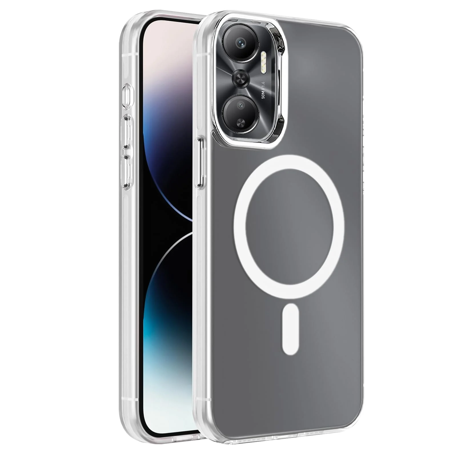DL3 Mobilak Case For Infinix Hot 20 4G Case Crystal [Not Compatible with MagSafe] Soft TPU Gel Case Flexible Silicone Anti-Scratch TPU Cover - Clear