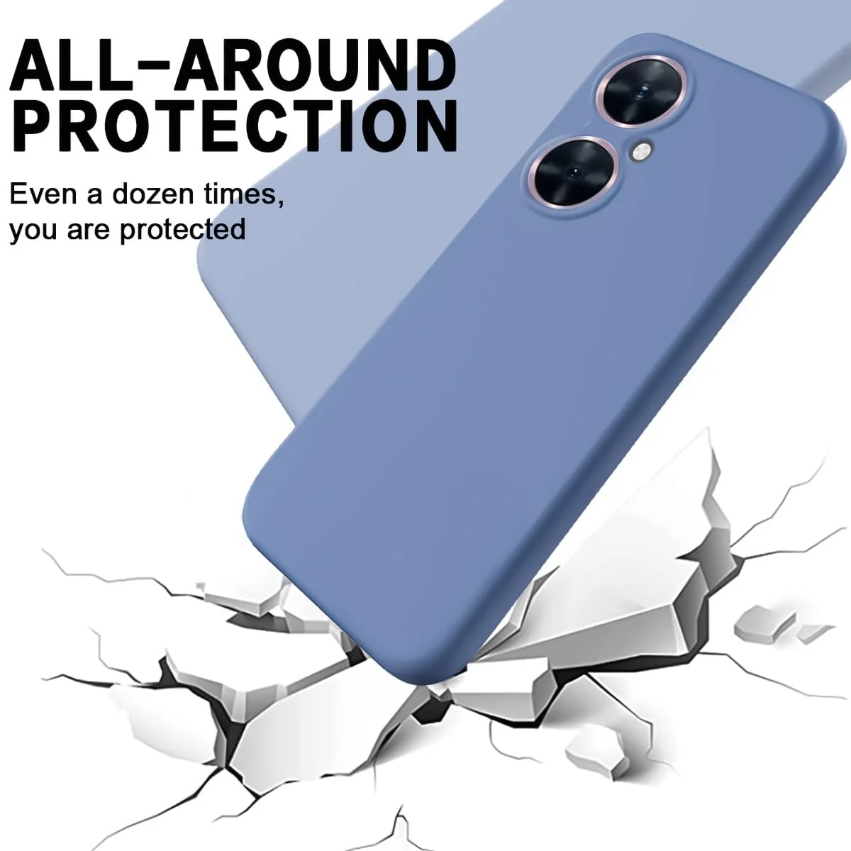 DL3 Mobilak Soft Silicone Protective Case for Huawei nova 11i with Microfiber Lining and Shockproof Design - Lavender