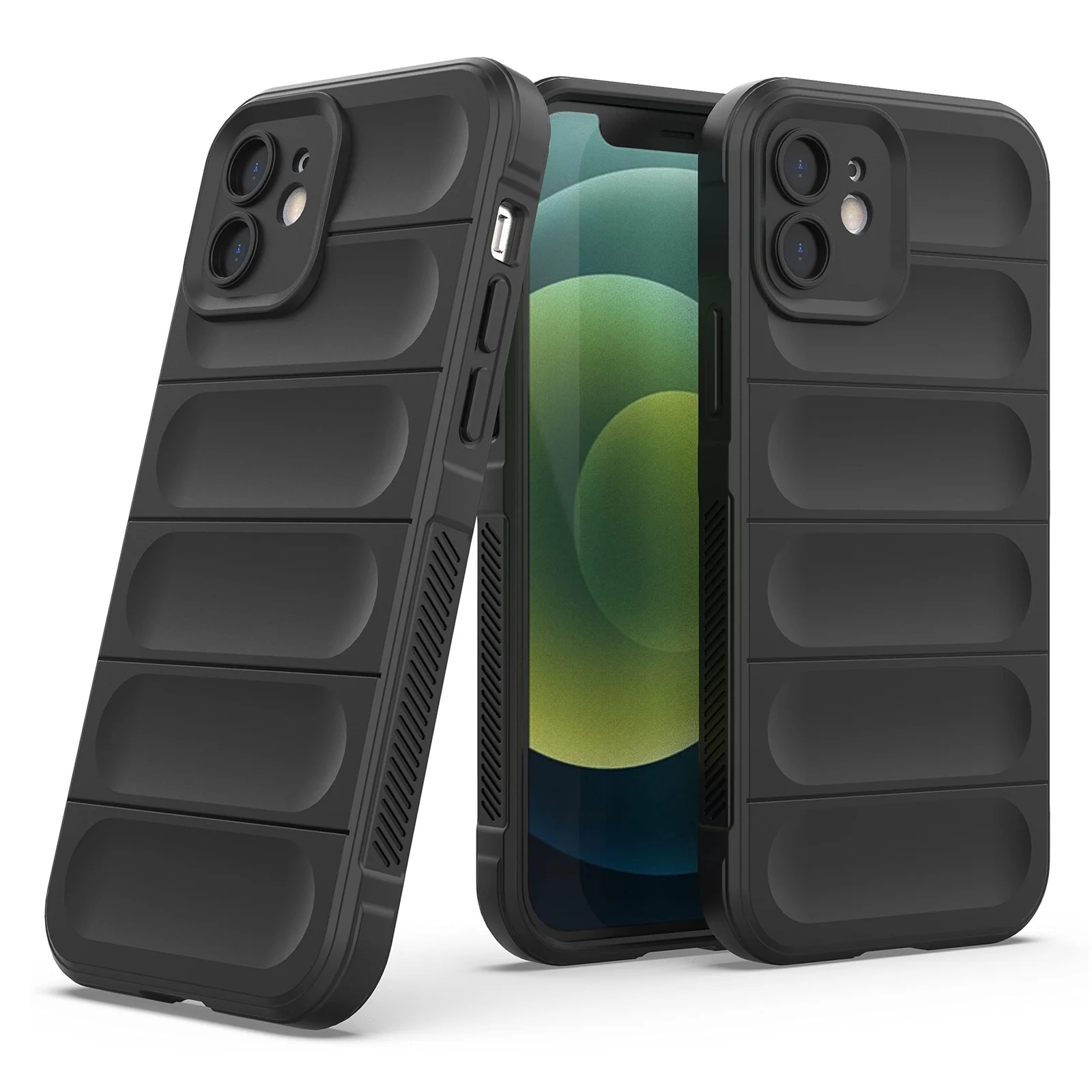 DL3 Mobilak Silicone Case for Apple iPhone 11 Heavy Duty Protective [Slim Fit] Shockproof Soft Flexible Protective Design Shock-Absorption TPU Cover With Camera Protection - Black