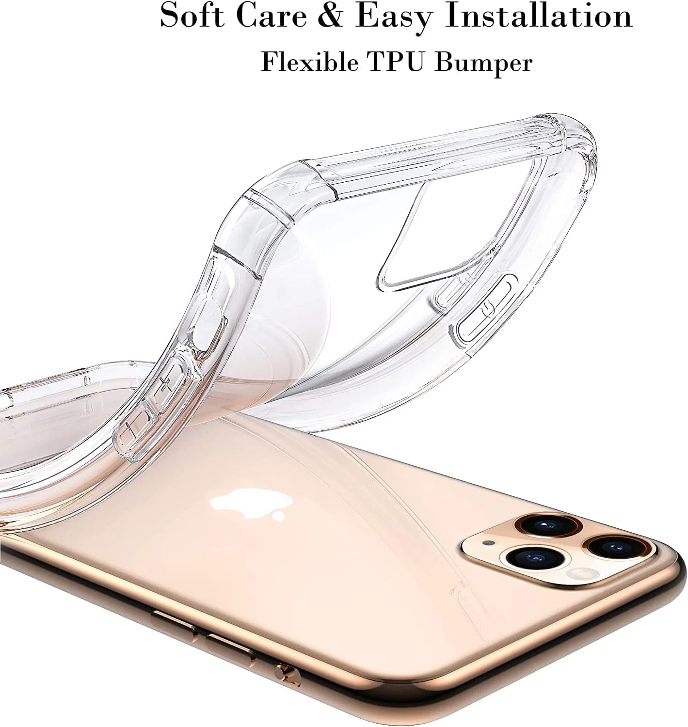 DL3 Mobilak Clear TPU Protective Case for iPhone with Camera Protection and Shockproof Design - Clear