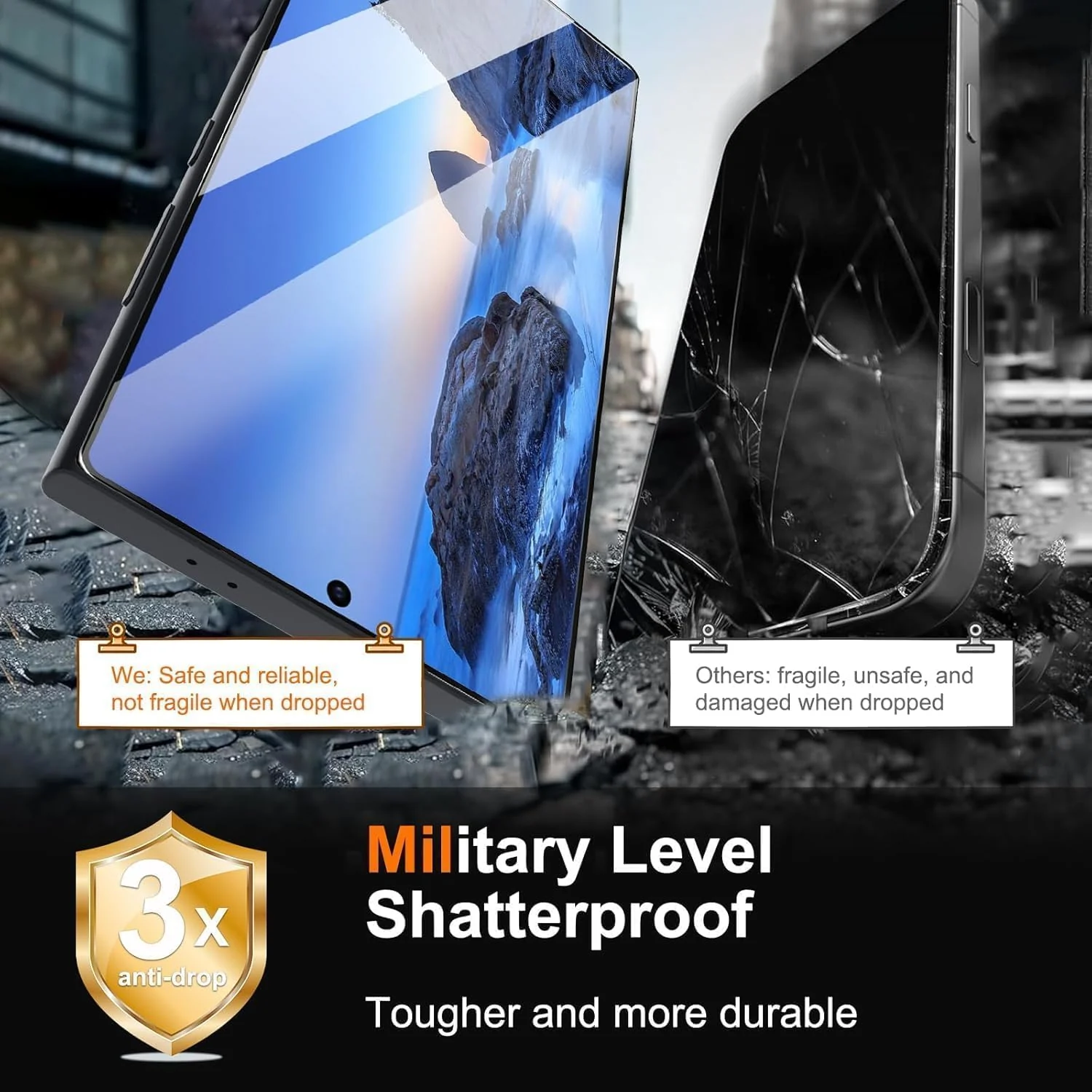 DL3 Mobilak Screen Protector for Samsung Galaxy S26 Ultra 5G, Tempered Glass Screen Saver Premium HD Protective, Scratch Resistant, NO-Bubble, 9H Hardness, Full Coverage Film - Clear