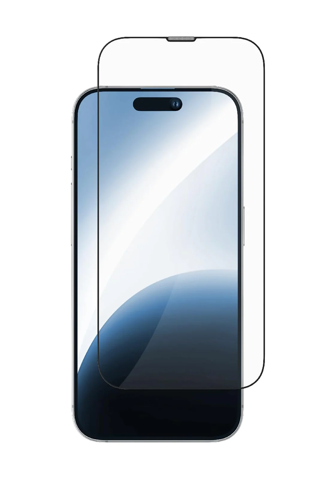 DL3 Mobilak Screen Protector for iPhone 15 Pro 6.1 inch, 9H Hardness Tempered Glass Film, Ultra HD Clear, No Bubbles, Built-in Dust Filter, with Easy Installation Frame - Black