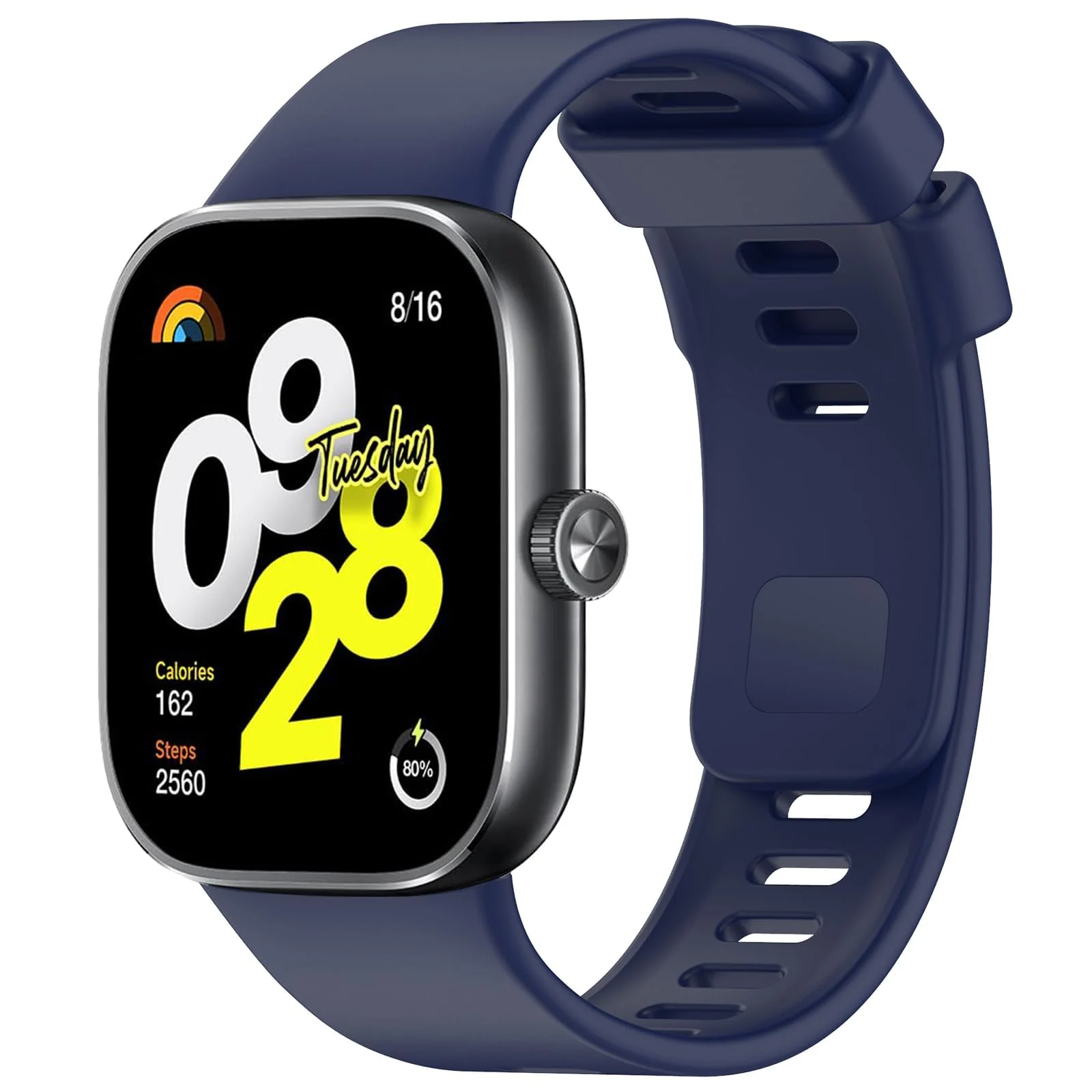 DL3 Mobilak Strap Compatible with Redmi Watch 4 / Redmi Watch 5 / Xiaomi Smart Band 8 Pro/Xiaomi Smart Band 9 Pro, Women Men Bracelet, Adjustable Replacement Armband Silicone Strap - Dark Blue