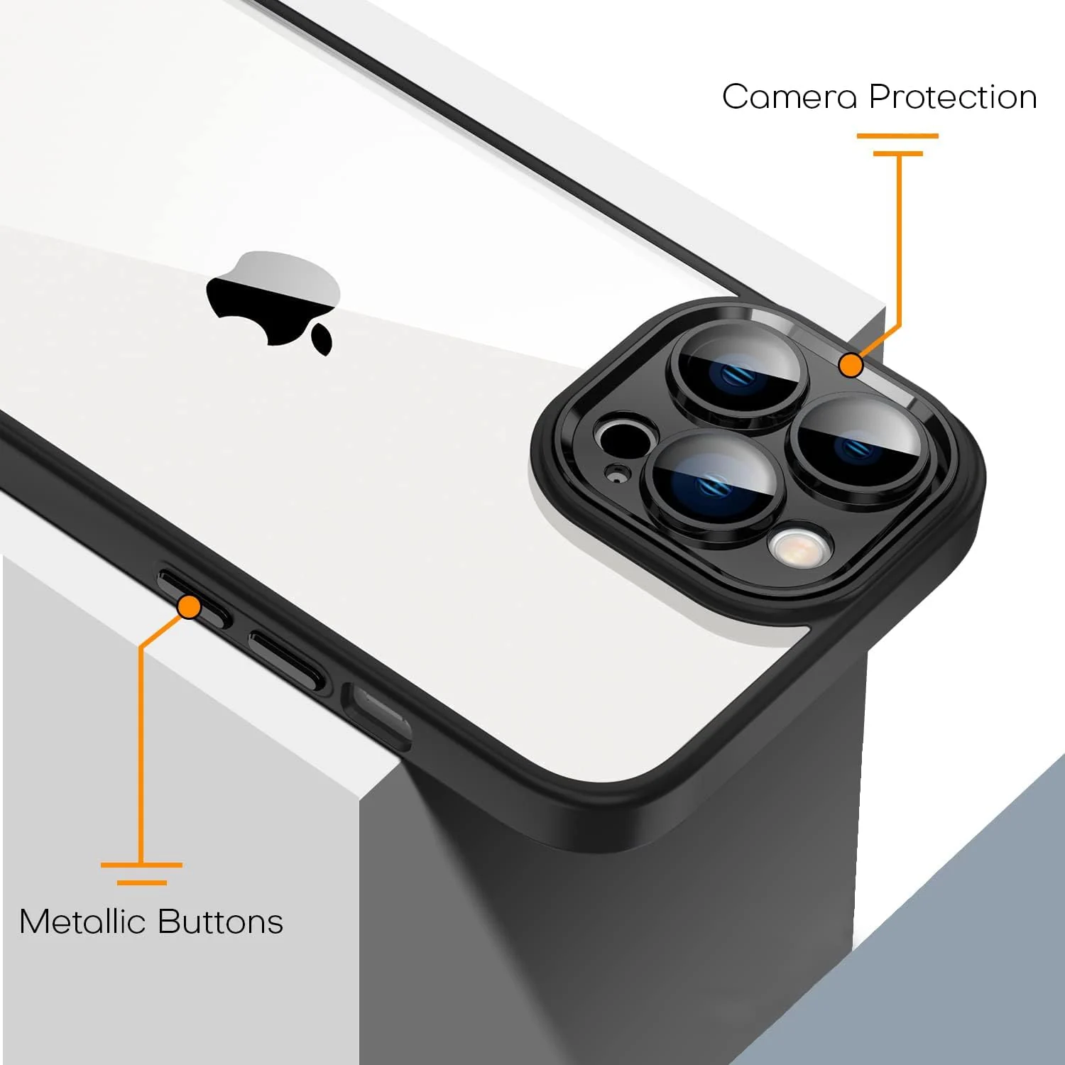 DL3 Mobilak PC and TPU Protective Case for iPhone 11 Pro Max (6.5 Inch) with Camera Protection and Military-Grade Protection - A Black