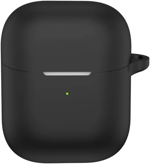 DL3 Mobilak Silicone Case Compatible with Oraimo Freepods Neo OTW-330S Earbuds, Soft Silicone Protective Case Cover, Shockproof Sleeve with Carabiner For Oraimo Freepods Neo OTW-330S - Black