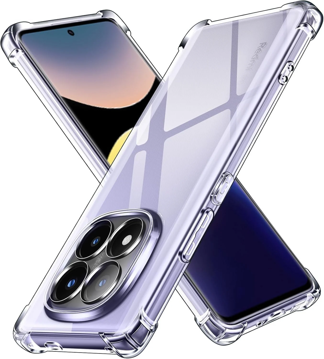 DL3 Mobilak Clear TPU Protective Case for Xiaomi Redmi Note 14 Pro Plus 5G (Not for Redmi Note 14 Pro 5G) with Camera Protection and Shockproof Design - Clear