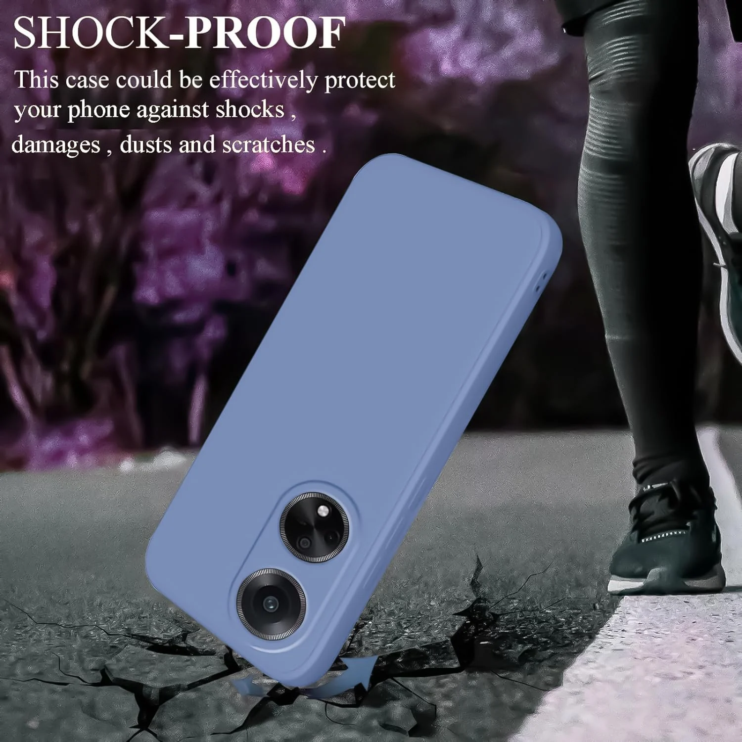 DL3 Mobilak Soft Silicone Protective Case for Huawei nova 10 SE with Microfiber Lining and Shockproof Design - Lavender