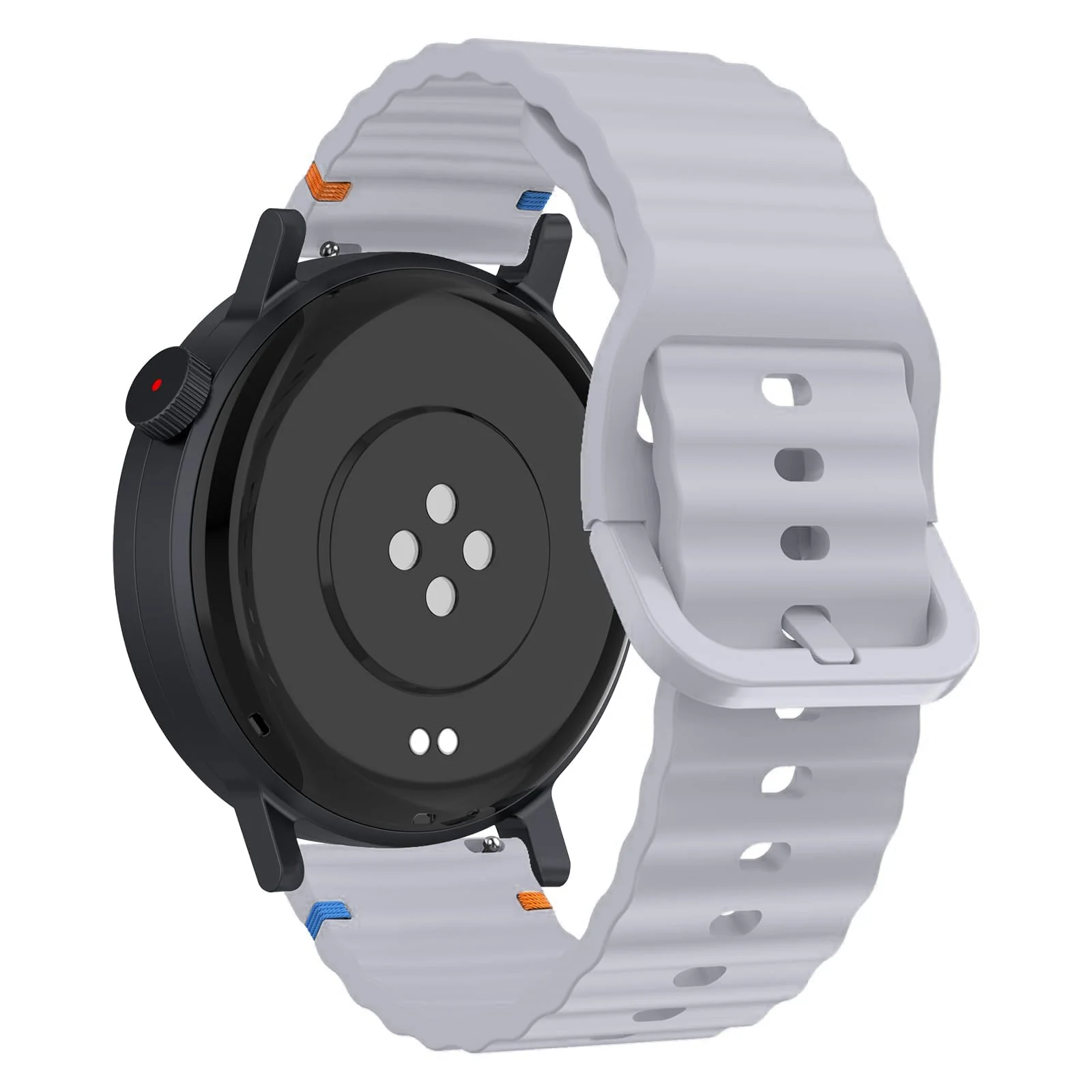DL3 Mobilak 18m Strap for Huawei Watch GT 6 41mm/GT 5 Pro 42 mm/GT5 41mm/GT4 41 mm/Huawei Watch 5 42mm, 18 mm Silicone Sport Armband Replacement Bracelet for Venu 2S/3S/Vivomove 3S/4S - Grey