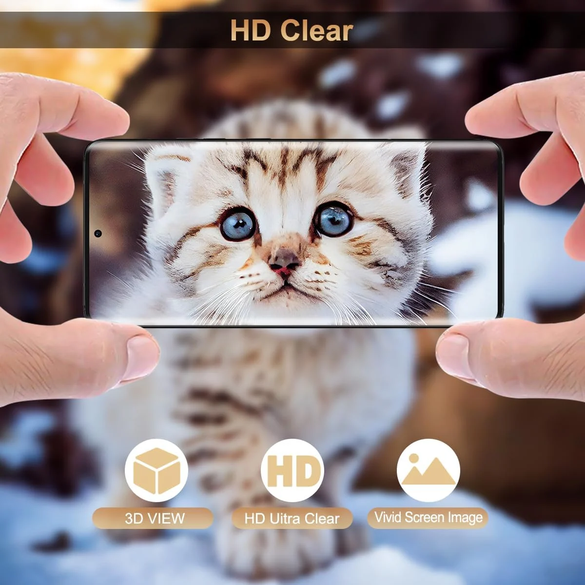 DL3 Mobilak Screen Protector for Huawei P50 Pocket, Tempered Glass Screen Saver Premium HD Protective, Scratch Resistant, NO-Bubble, 9H Hardness, Full Coverage Film - Clear