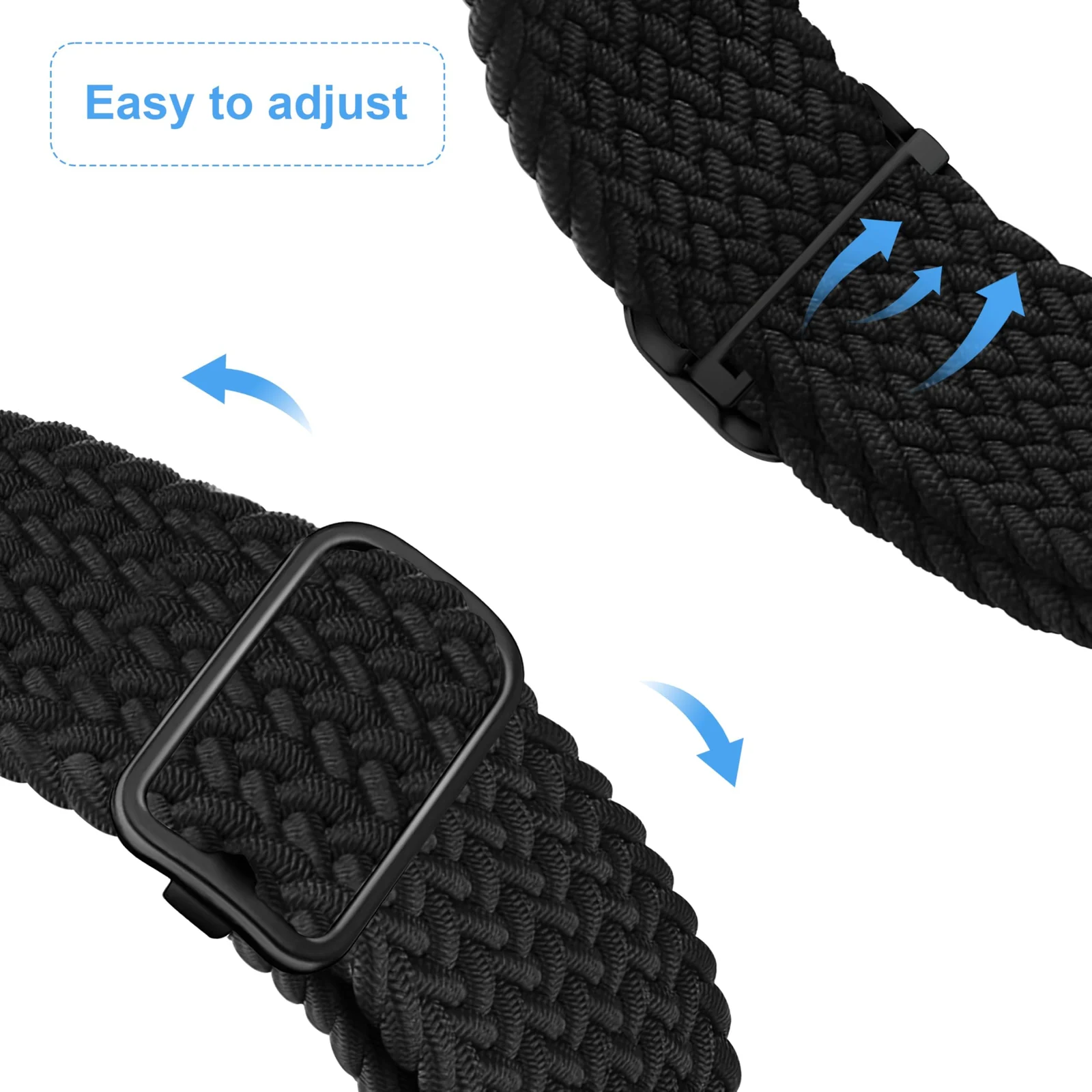 DL3 Mobilak Replacecment Band Compatible with Huawei Watch Fit 3 for Women Men, Adjustable Braided Bands Straps Elastics Sport Wristband Nylon Band Compatible with Huawei Watch Fit 3 Strap - Black