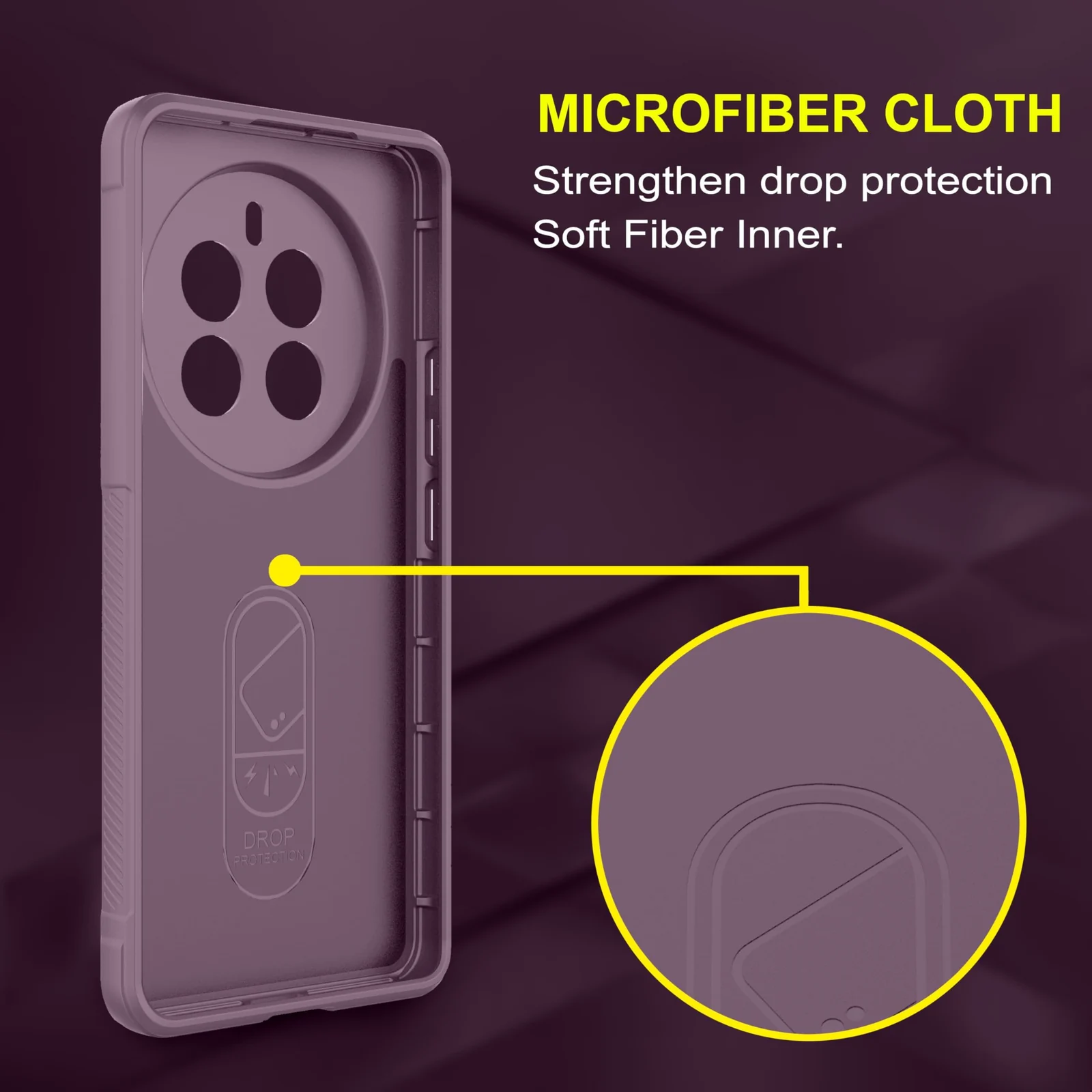 DL3 Mobilak Soft Silicone Protective Case for realme 12 Pro / realme 12 Pro Plus with Camera Protection and Shockproof Design - Purple