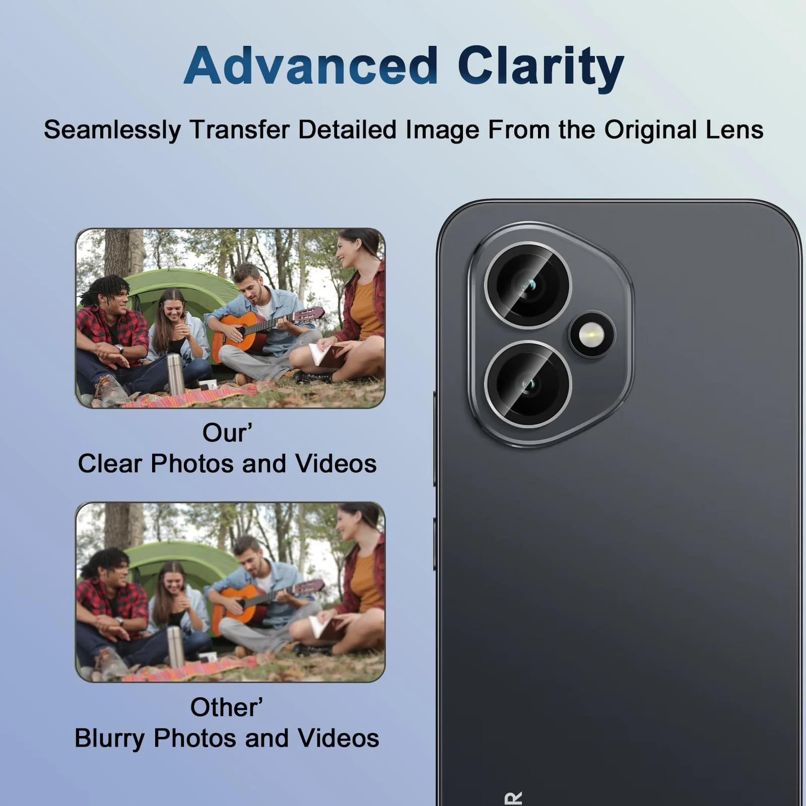DL3 Mobilak Camera Lens Protector for Honor 400 5G Accessories, 9H Tempered Glass Metal Individual Ring Camera Cover Screen Protector, Case Friendly, Anti Scratch - Silver