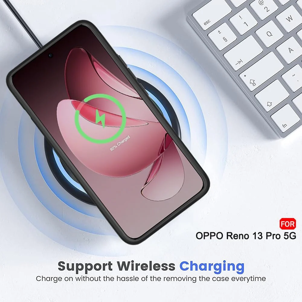 DL3 Mobilak Clear Protective Case for OPPO Reno 13 Pro 5G / OPPO Reno13 Pro 5G - Black