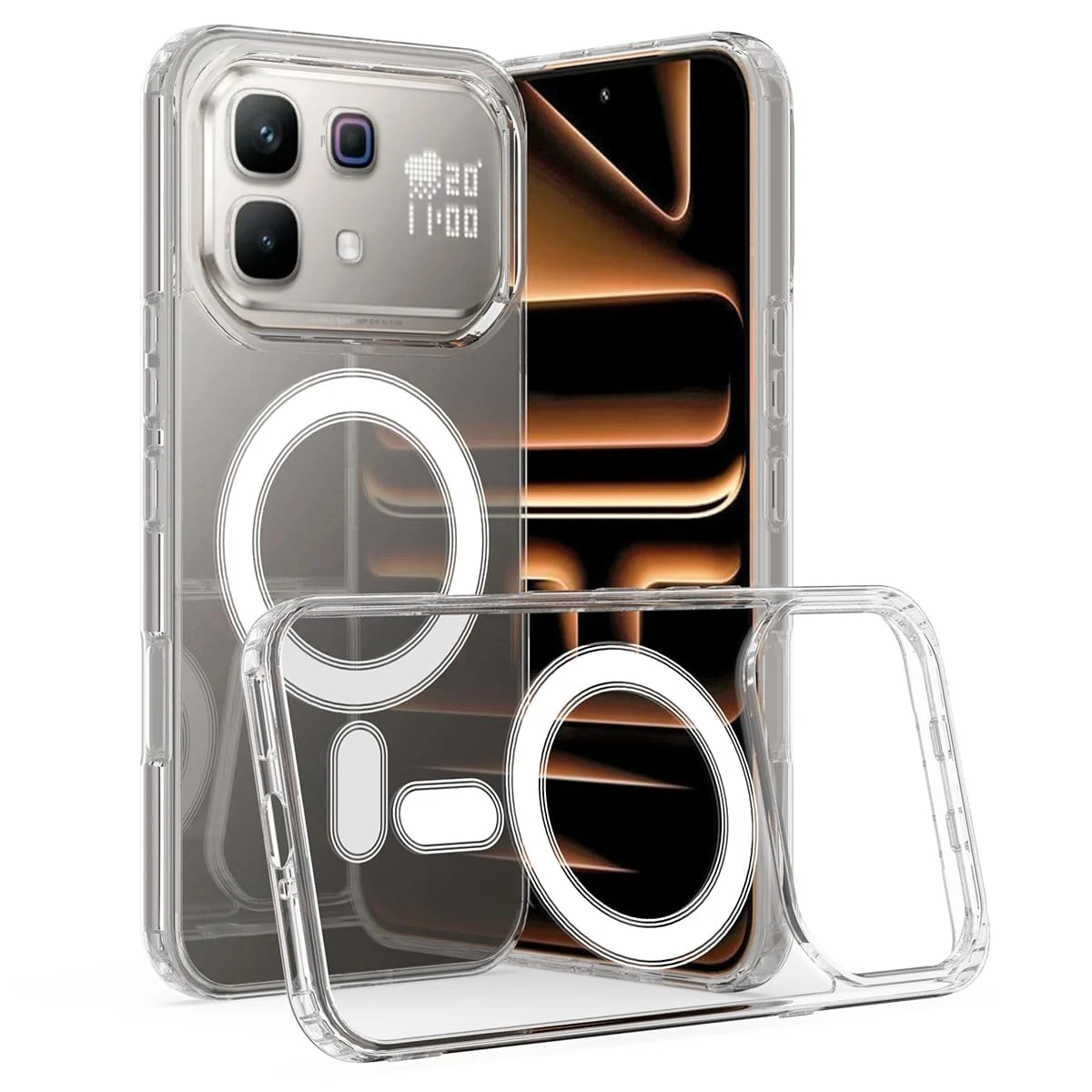 MOBIGON Slim Magnetic MagSafe-Compatible Phone Case for Infinix Note 60 Pro / Note 60, Clear