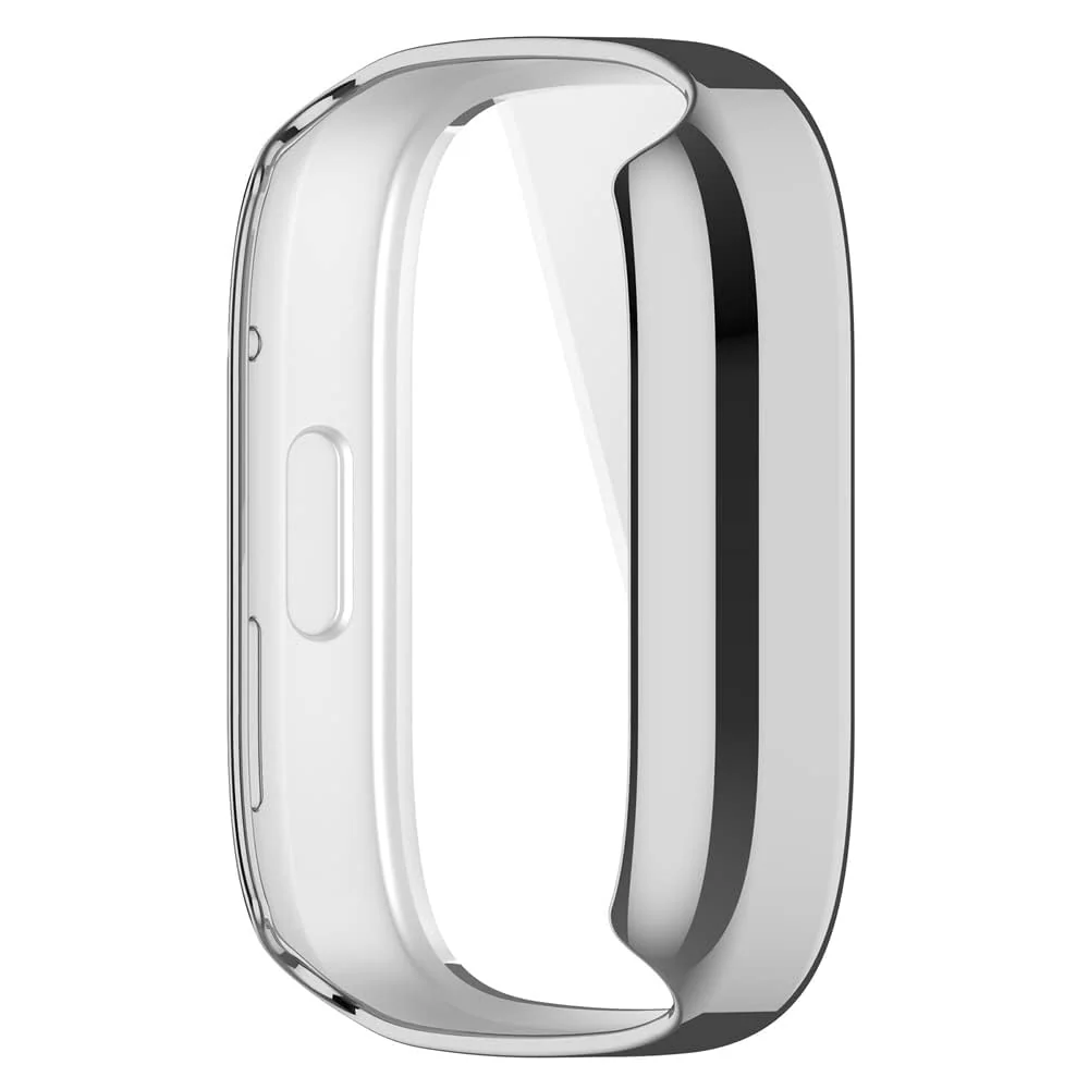 DL3 Mobilak Case Compatible with Xiaomi Redmi Watch 3 (Not Fit Watch 3 Active) Protective Case, Flexible TPU Full Protection Screen Protector Cover Scratch-Resistant Screen Protector Case - Silver