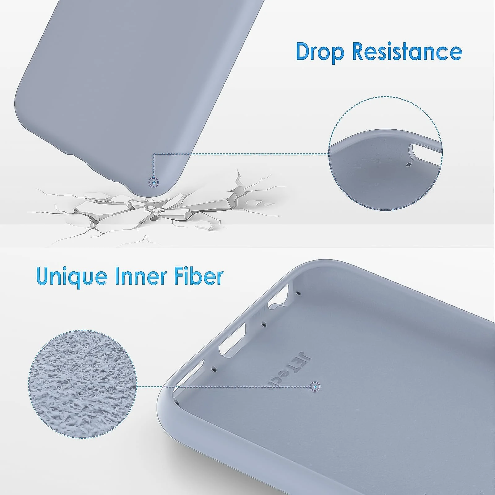 DL3 Mobilak Compatible with iPhone 6 / 6S Case, Liquid Silicone Case, Full Body Protective Cover, Shockproof, Slim Phone Case, Anti-Scratch Soft Microfiber Lining - A. Baby Blue