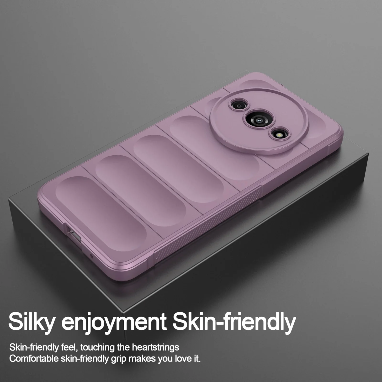 DL3 Mobilak Soft Silicone Protective Case for Xiaomi Redmi A3 with Camera Protection and Shockproof Design - Purple