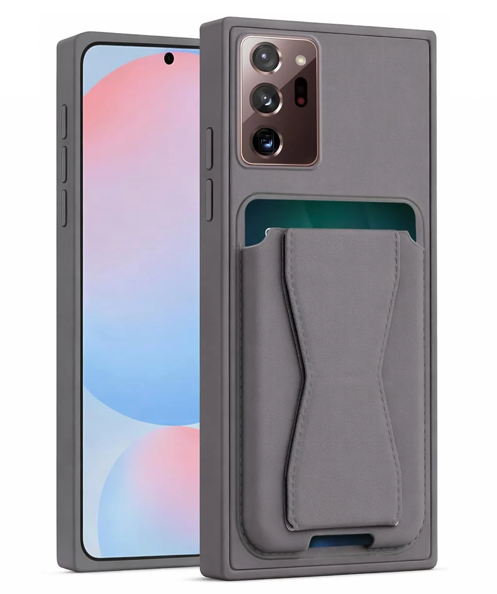 Mobigon Leather Wallet Case Compatible with Samsung Galaxy Note20 Ultra, Leather Back Cover With TPU Frame, Shockproof Protective Phone Case with Card Holder Stand