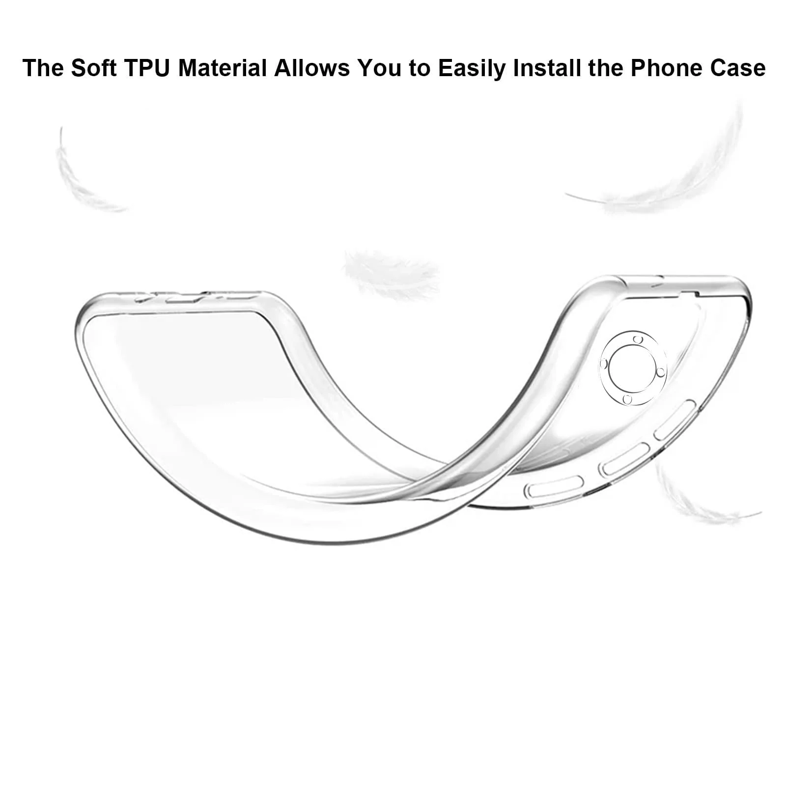 DL3 Mobilak Case Compatible with Honor X9b / Honor Magic 6 Lite 5G, Case Crystal Soft TPU Gel Case Flexible Silicone Anti-Scratch Camera Protection TPU Cover - Clear