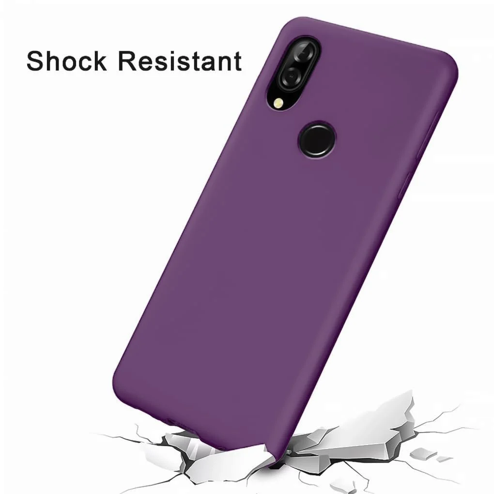 DL3 Mobilak Soft Silicone Protective Case for Huawei nova 3i with Microfiber Lining and Shockproof Design - Violet