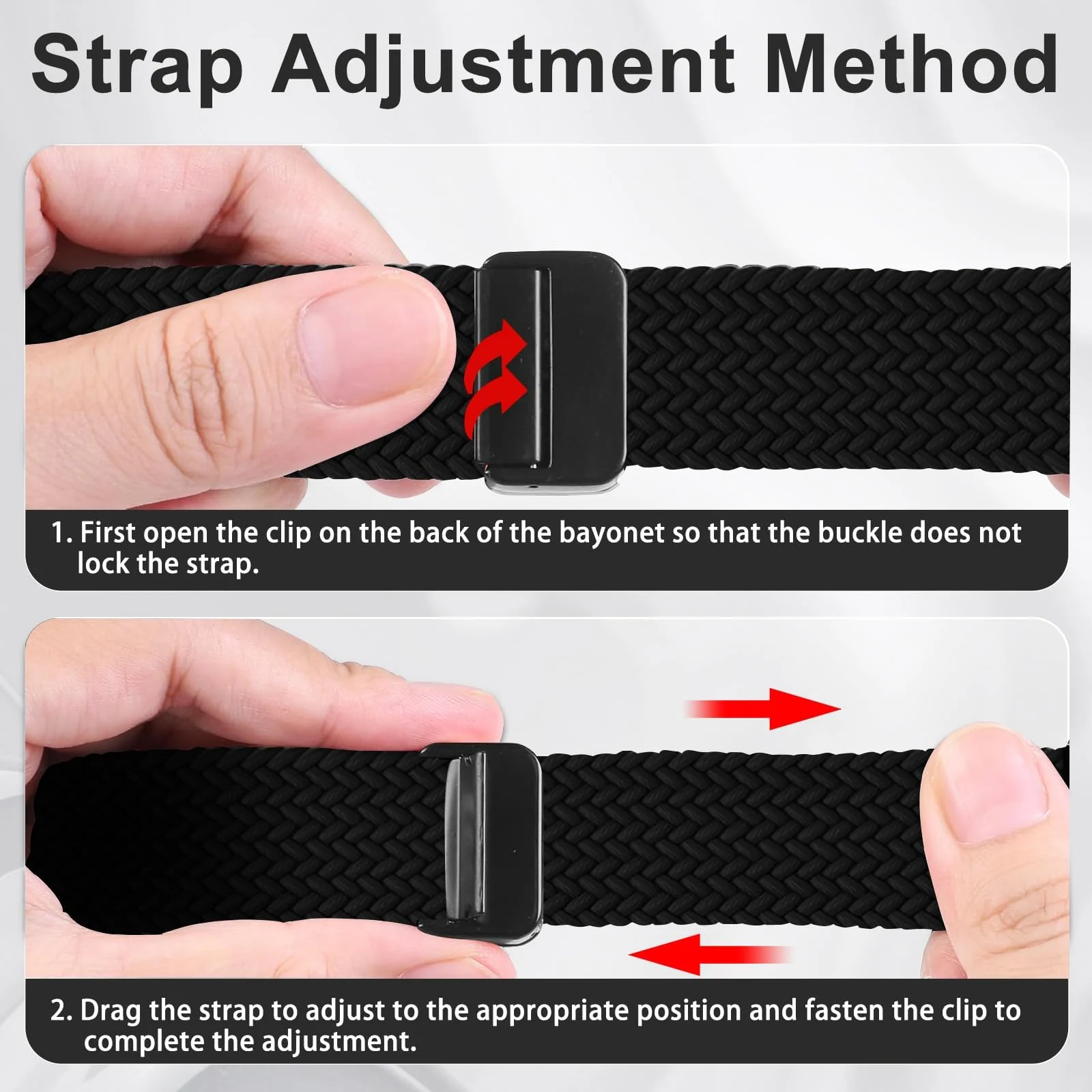 DL3 Mobilak 22mm Magnetic Band for Redmi Watch 5 Active/5 Lite/Samsung Galaxy Watch 3 45mm/Watch 46mm/Gear S3/Huawei watch GT6 GT5 46MM/GT2E/GT6 Pro/GT 5 Pro/Amazfit GTR 4/3, Stretchy Braided Nylon Sport Strap - Black
