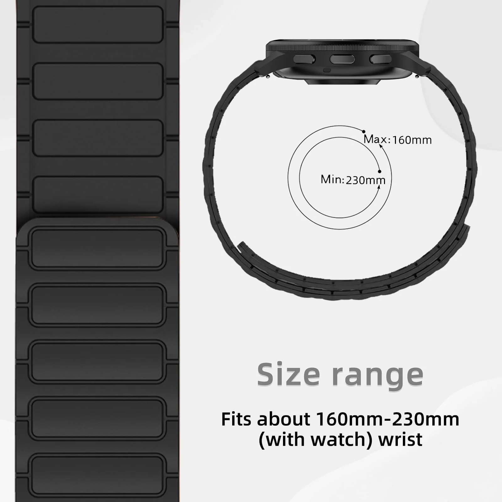 DL3 Mobilak 18mm Silicone Magnetic Strap for Huawei Watch GT 6 41mm/Watch5 42mm/GT 5 Pro 42 mm/GT 5 41mm/GT4 41 mm, Magnetic Replacement Band for Garmin Venu 3S/Fossil Women's Gen 6 - Deep Blue