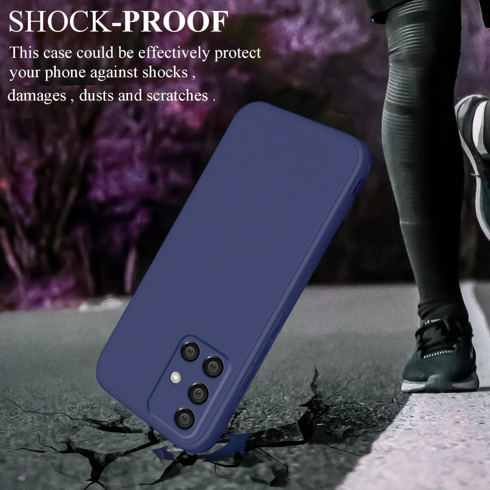 DL3 Mobilak Samsung Galaxy A51 Case, Soft Flexible Silicone Gel Rubber Bumper Cover, Full Body Shockproof Protective Phone Case - Blue 2