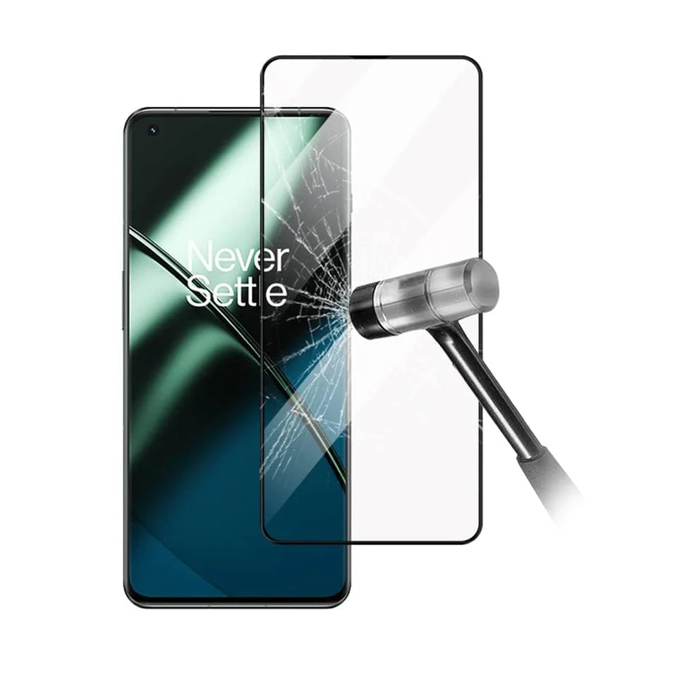 DL3 Mobilak Full Curved 5D Glass Screen Protector Full Glue For OnePlus 11 5G - Black