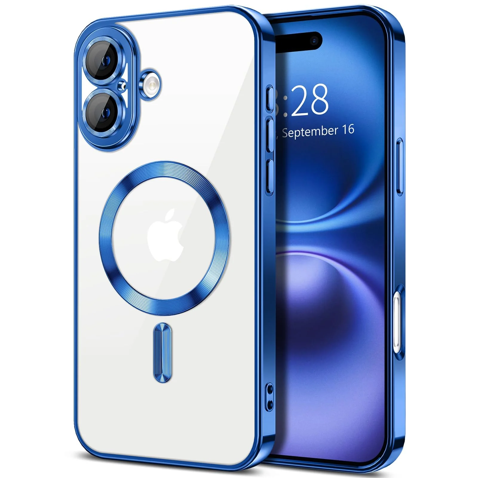 iPhone 16+ Plus 6.7 -Inch / Camera Lens — DL3 Mobilak Plated-Edge Protective Case for iPhone 16 + Plus 6.7 -Inch, Compatible with MagSafe accessories, Supports wireless charging, Shock-absorbing protection
