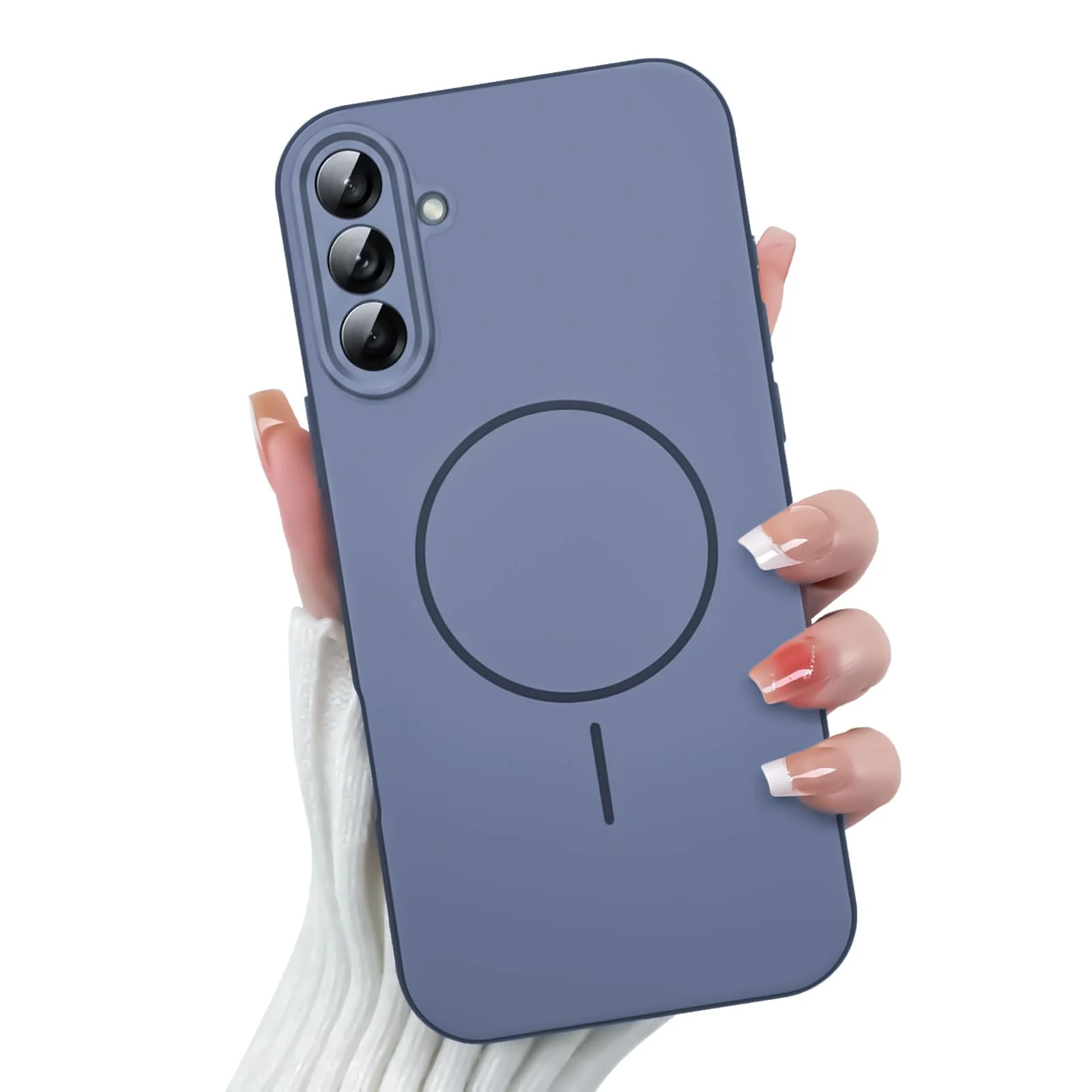 Mobigon Case For Samsung Galaxy A27 5G Slim Design [Not Compatible with MagSafe] Soft Silicone Case Flexible TPU Anti-Scratch Protective Cover with Full Camera Protection - Blue