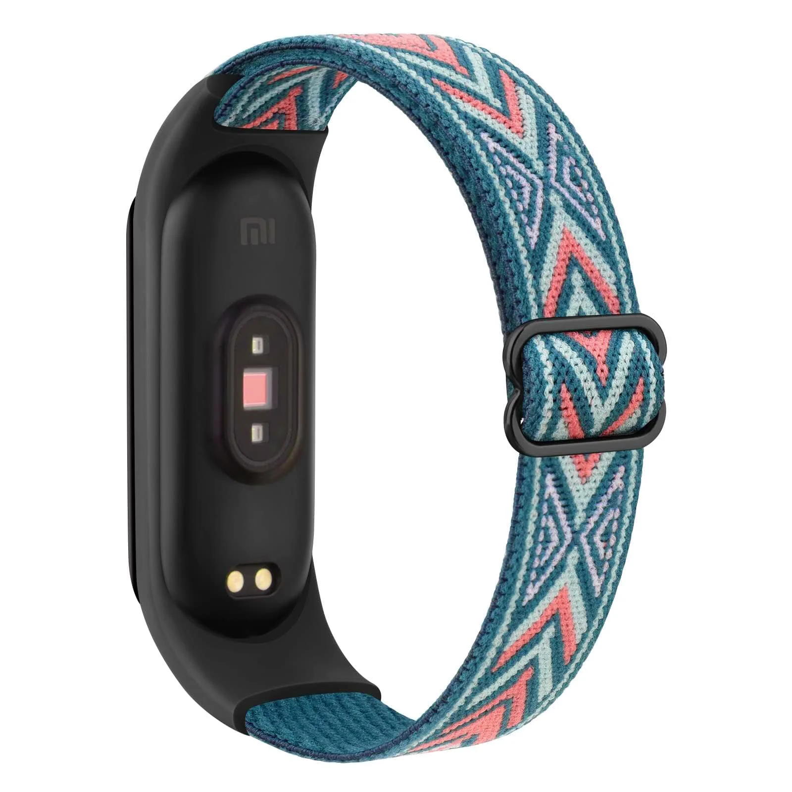 DL3 Mobilak Nylon Loop Stretchy Strap for Xiaomi Mi Band 7/Mi Band 6/Mi Band 5/Mi Band 4/Mi Band 3, Adjustable Elastic Sport Band for Mi Band 7 6 5 4 3, Strap Smart Watch Accessories (Multicolor)