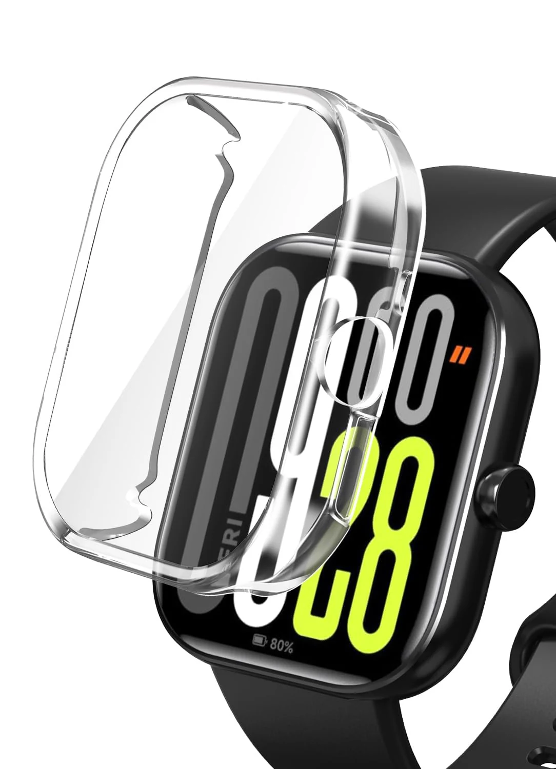 DL3 Mobilak Case Compatible with Xiaomi Redmi Watch 5 Case All-Around with Built-in Screen Protector Watch Soft TPU Shockproof Cover Slim Guard Thin Bumper Shell Protector For Redmi Watch5