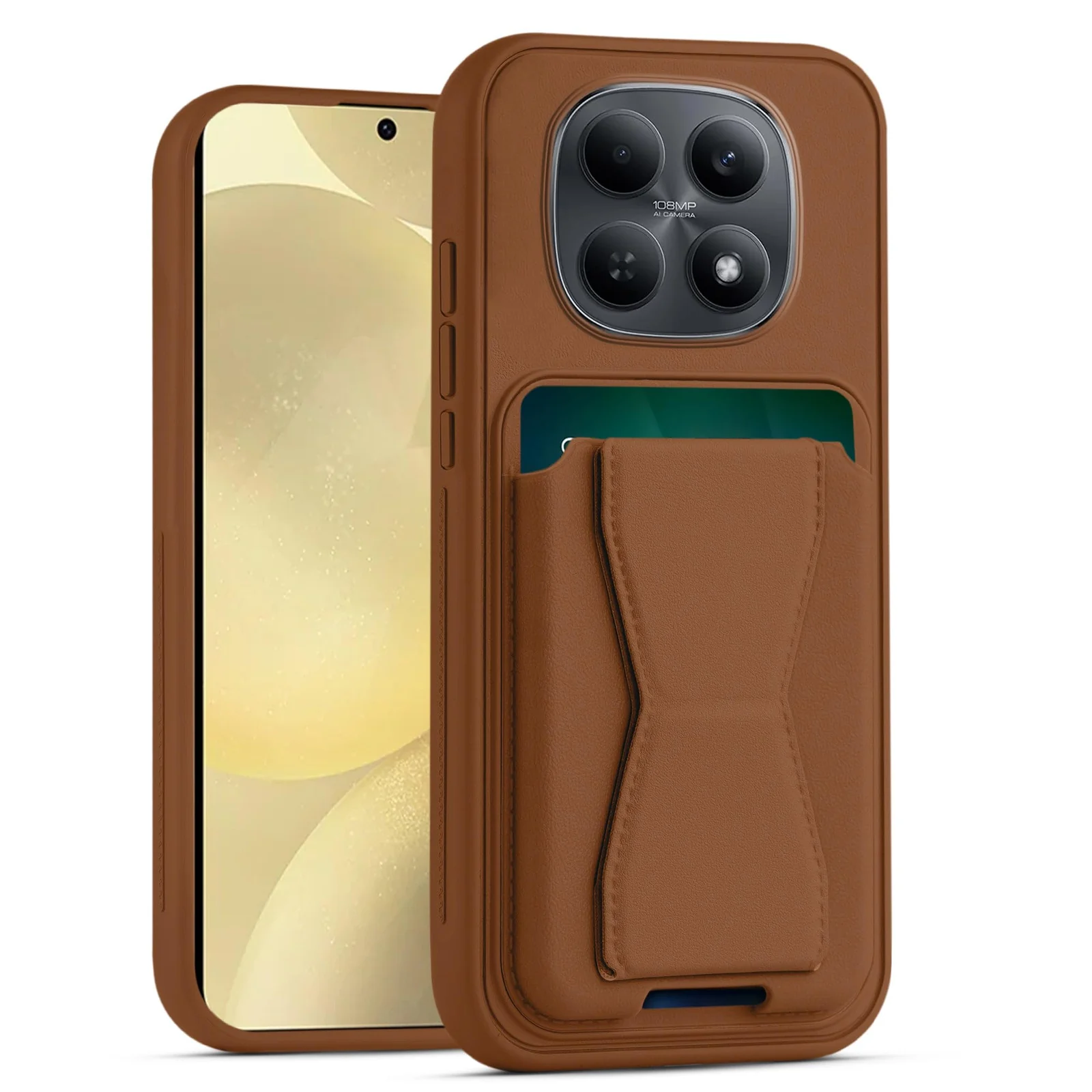 DL3 Mobilak Leather Wallet Case with Card Slot for Xiaomi Redmi Note 15 5G, Leather Back with Camera Protection and Shockproof Design
