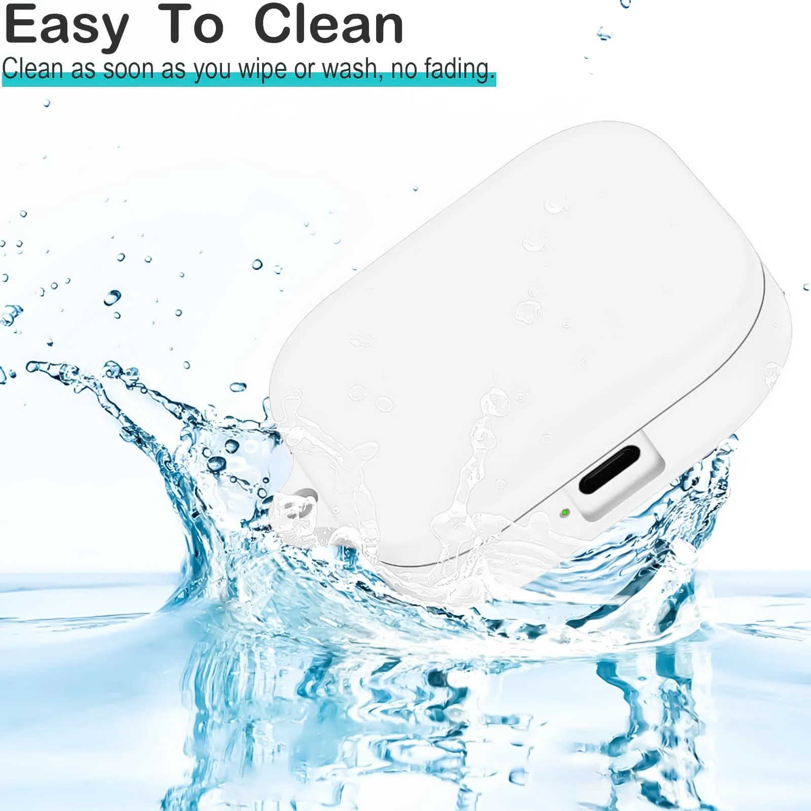 DL3 Mobilak Compatible with Xiaomi Redmi Buds 5 Case Cover, Soft Silicone Shockproof Protective Skin Case for Xiaomi Redmi Buds 5 Wireless Earbuds with Carabiner - White