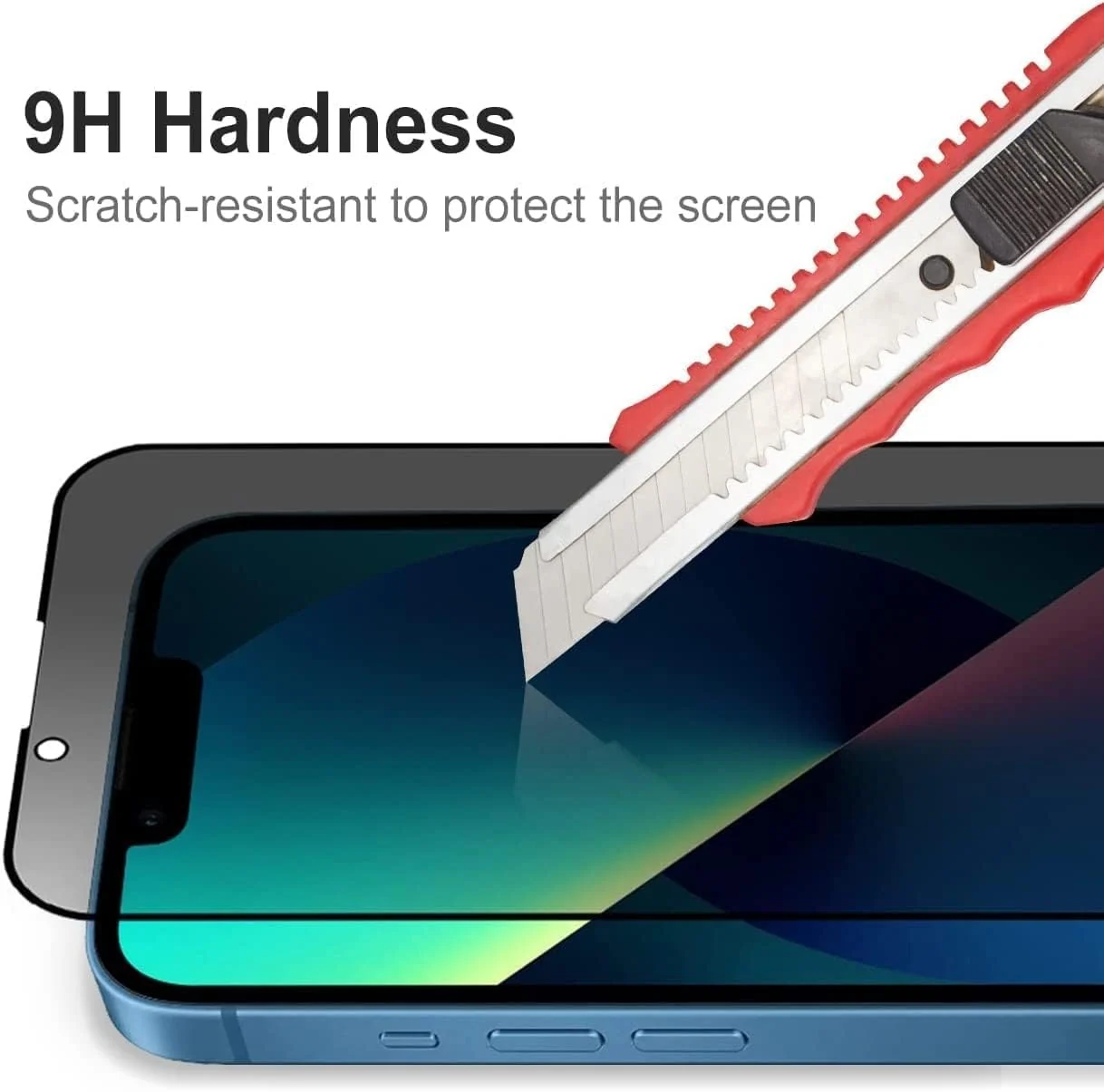 DL3 Mobilak iPhone 14 Pro 6.1 Privacy Screen Protector, Anti-Spy 9H Hardness Tempered Glass Film [Case Friendly] [Bubble Free] - Black