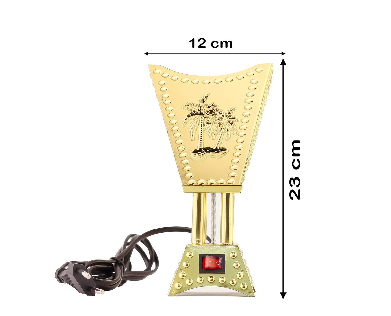 Mobigon Arabian Electric Incense Burners metal Vintage Arabic Burner, Middle Eastern Incense Holder- Electric Incense Burner Bakhoor Suitable For Arabian Oud, Home, Hotel Decor - W. Gold