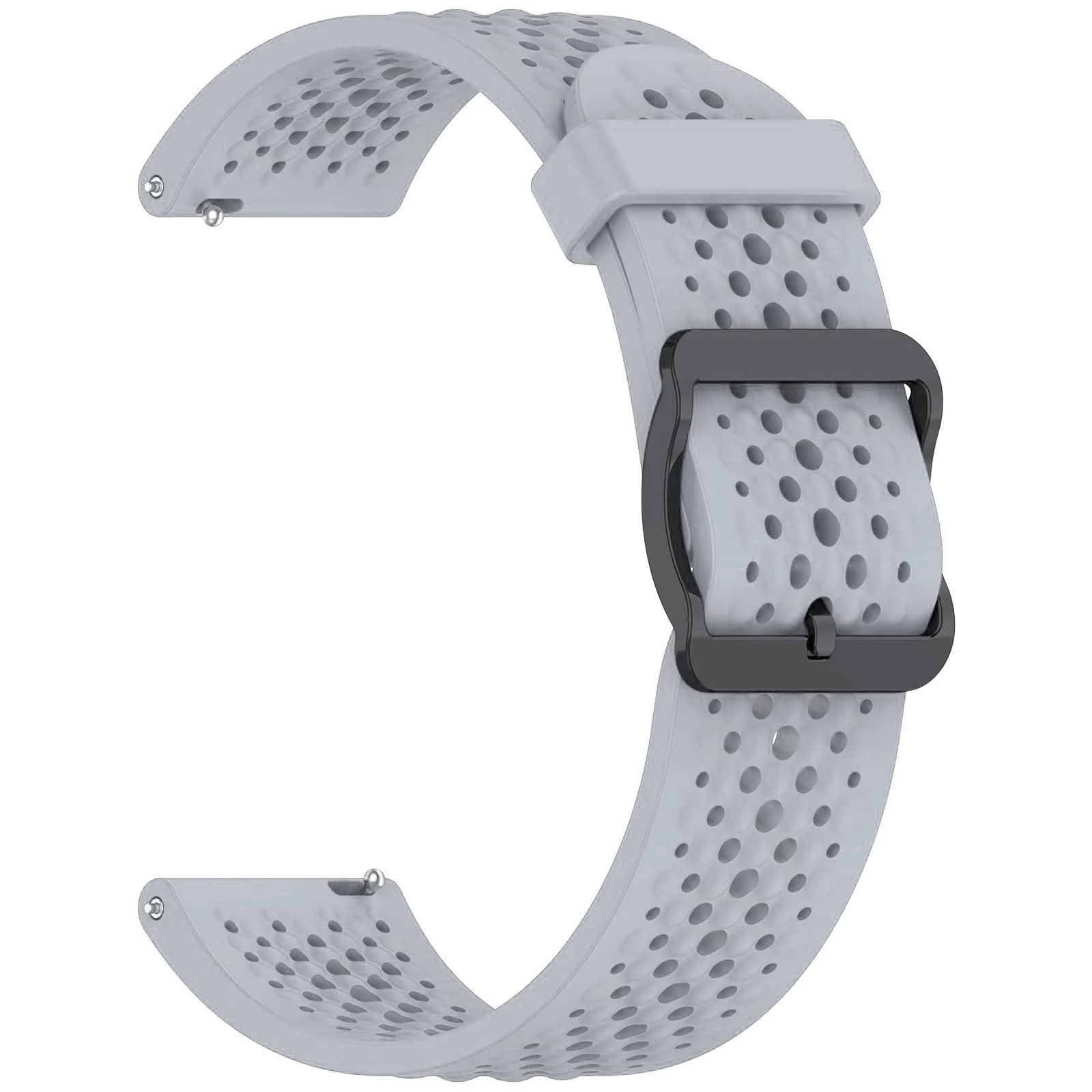 DL3 Mobilak 22 mm Silicone Breathable Sport Bracelet For Xiaomi Redmi Watch 5 Active/Redmi Watch 5 Lite Strap, 22mm Adjustable Armband Watchbands Quick Wristband Watch Strap Bands - Light Gray