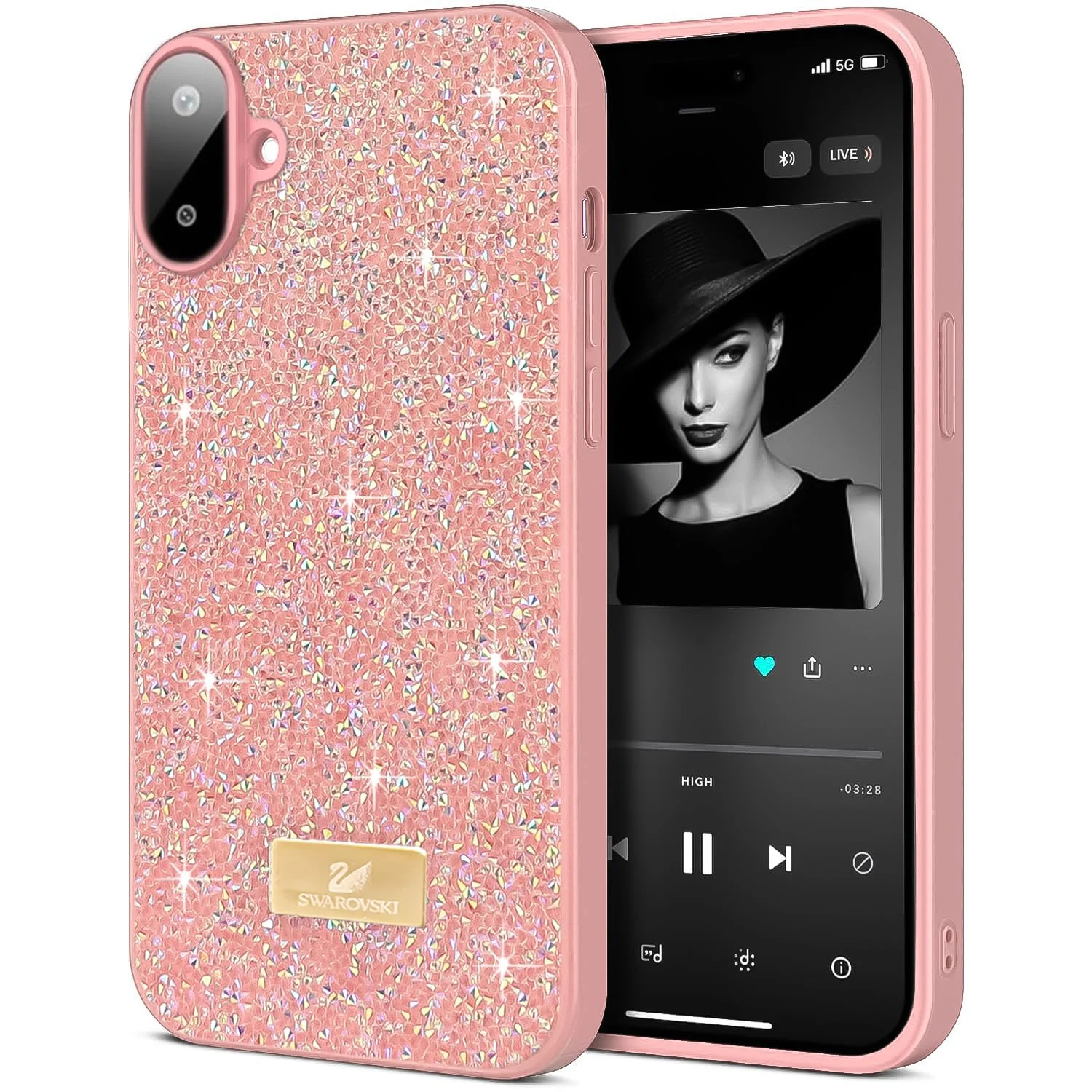 5.5 — DL3 Mobilak Glitter Rhinestone Protective Case for Samsung Galaxy A07 4G with Shockproof Design
