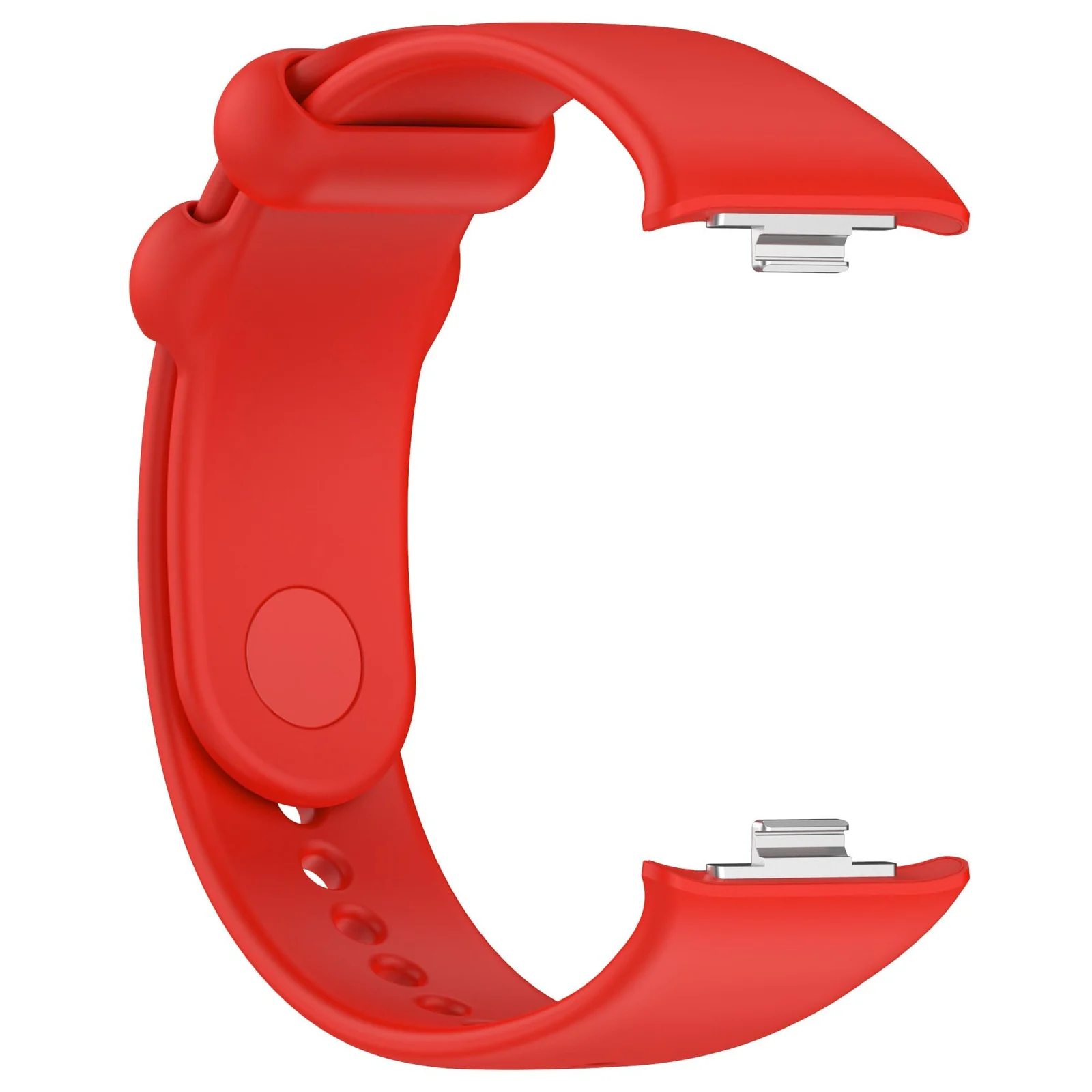 DL3 Mobilak Sport Strap Compatible with Xiaomi Redmi Watch 4/ Xiaomi Band 8 pro, Soft Silicone Sports Wristband for Men Women, Double Ring Adjustable Replacement - Red