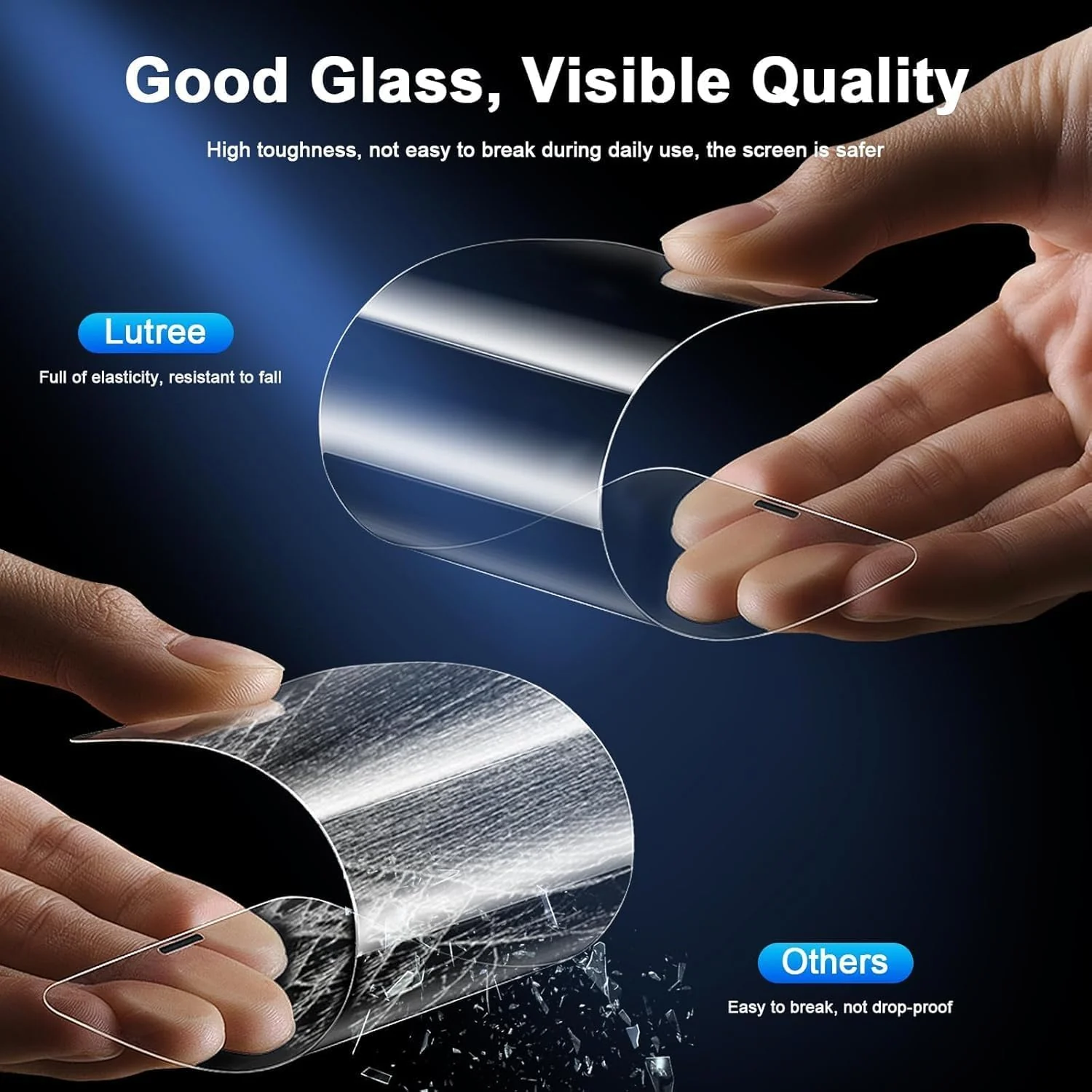 DL3 Mobilak for Samsung Galaxy A54 Tempered Glass Screen Protector, 9H Hardness Anti-Scratch Tempered Glass flim, Case Friendly, Anti-Scratch - Clear