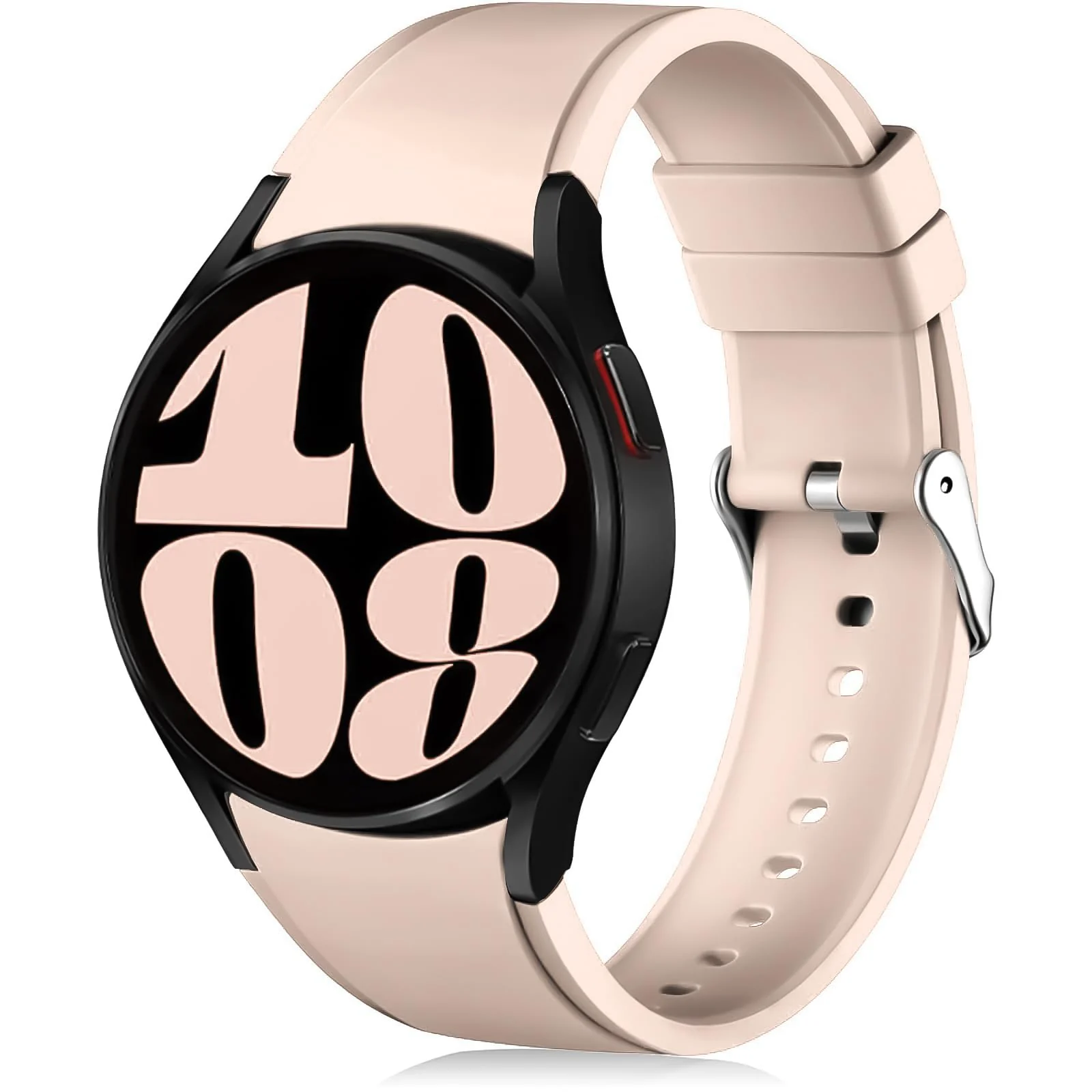 DL3 Mobilak No Gap Bands Compatible with Samsung Galaxy Watch 7 5 4 6 Band 44mm 40mm/Watch 5 Pro 45mm/Galaxy Watch 4 Classic 46mm 42mm Strap,20mm Quick Release Sport Replacement Bands for Women Men - Lovely Pink